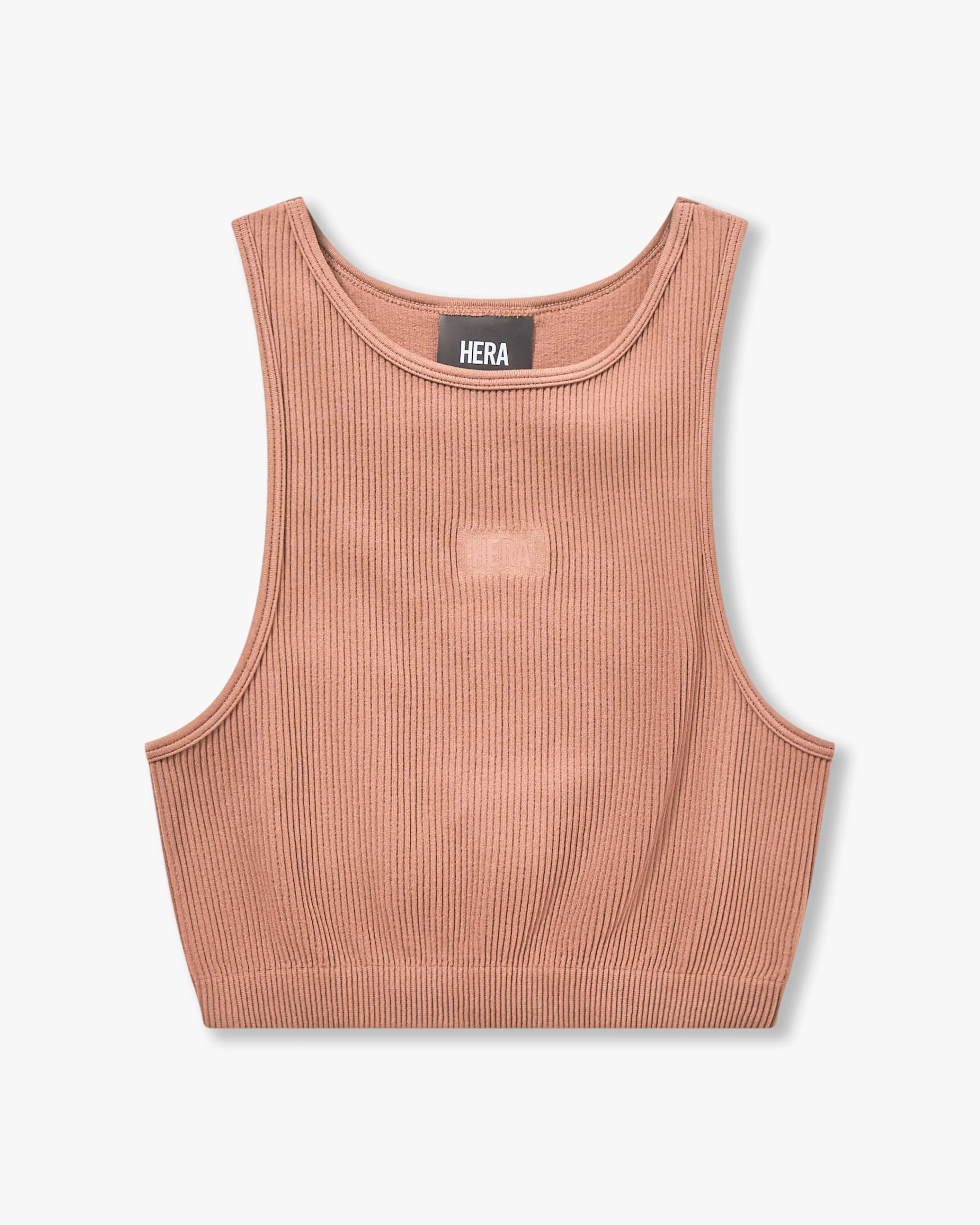 Womens Ribbed Base Racer Crop Top - Image 5