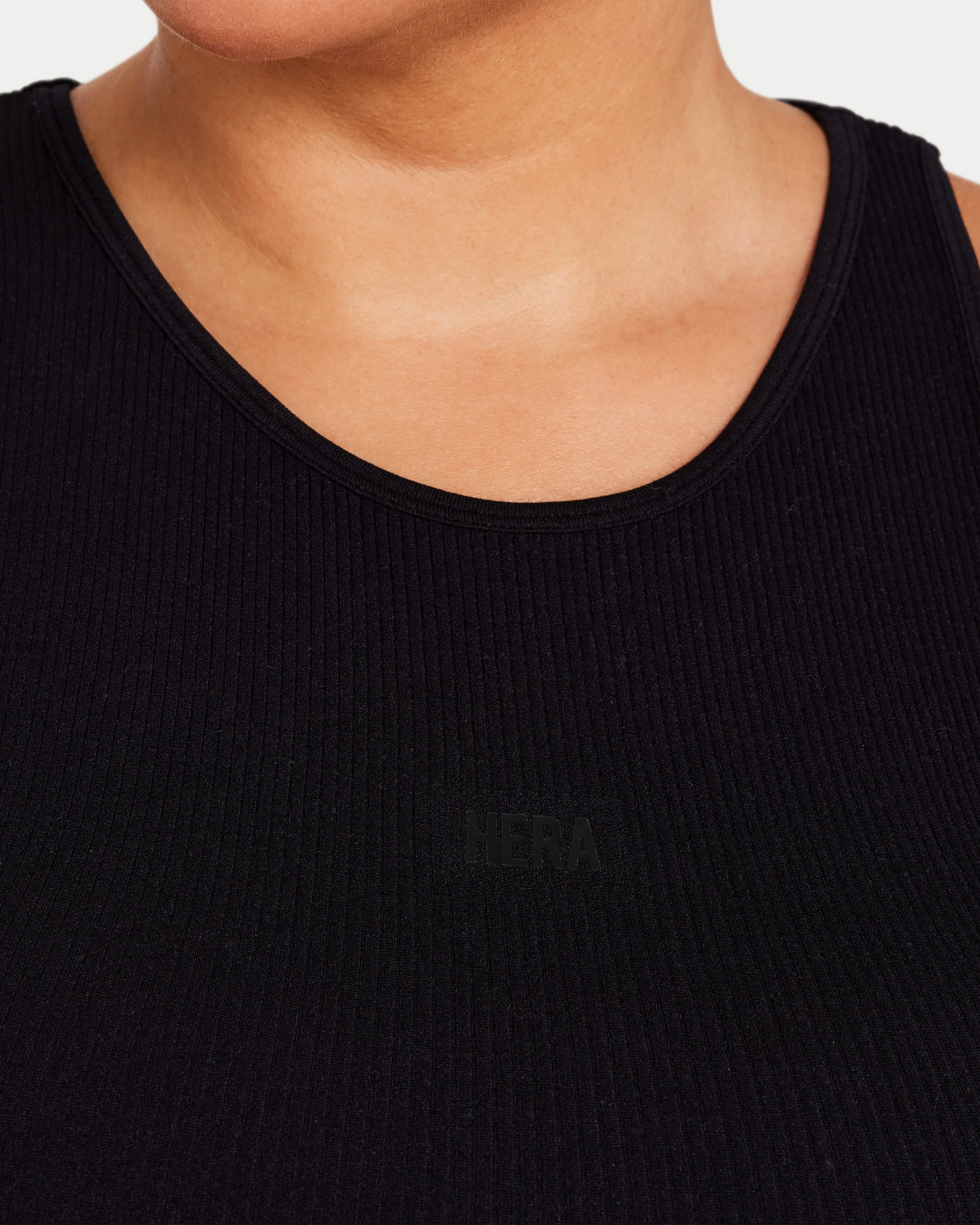 Womens Ribbed Base Racer Crop Top - Image 5