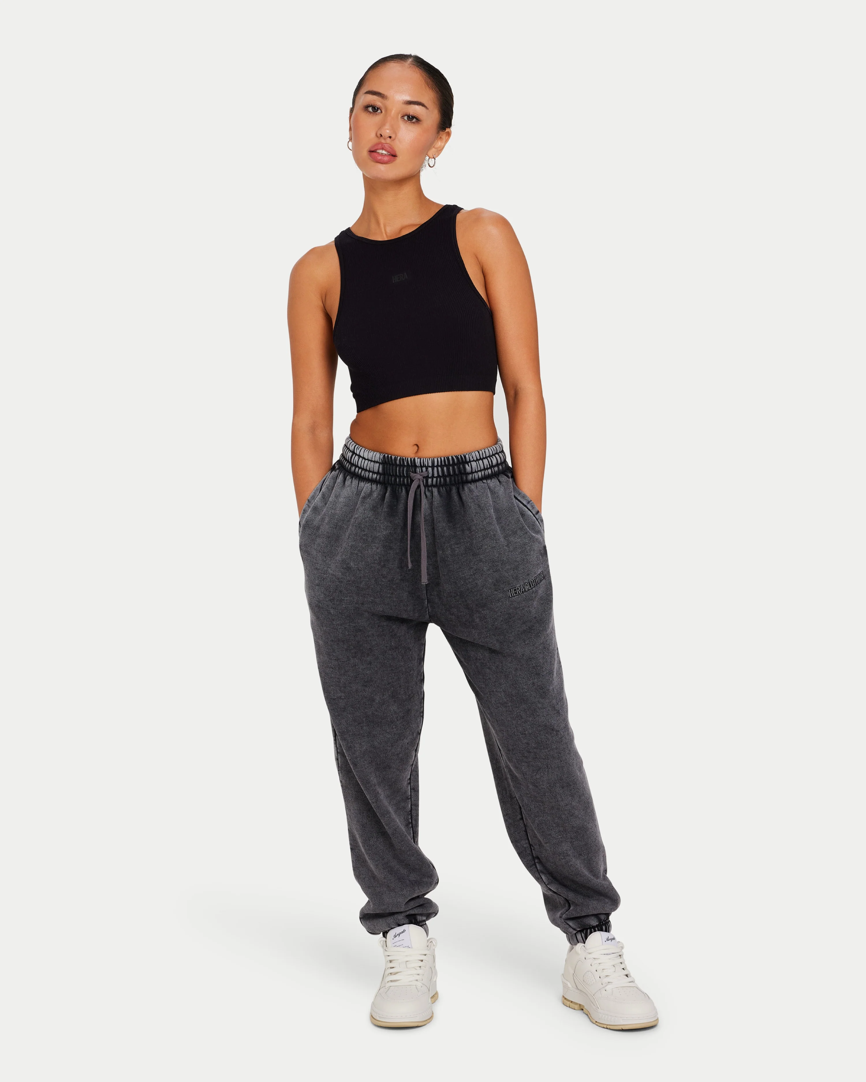 Womens Ribbed Base Racer Crop Top - Image 6