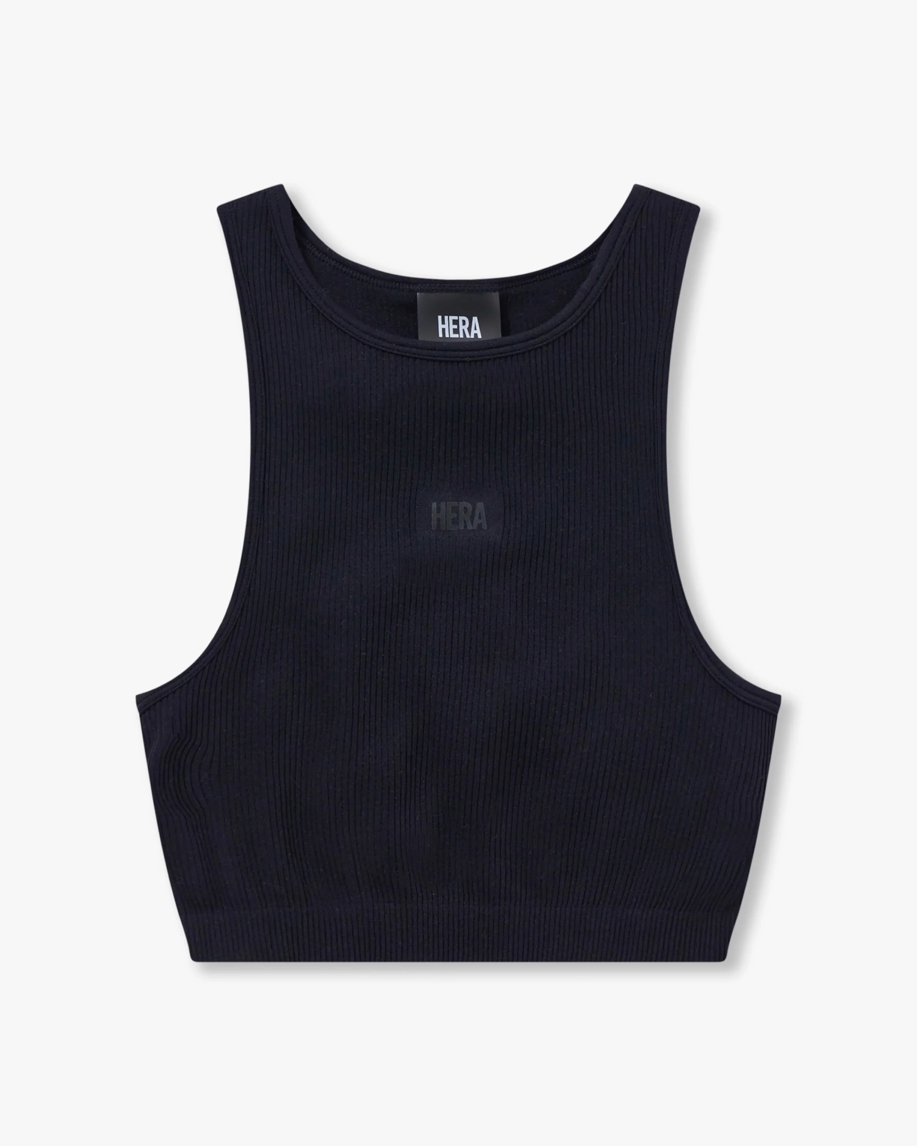 Womens Ribbed Base Racer Crop Top - Image 7