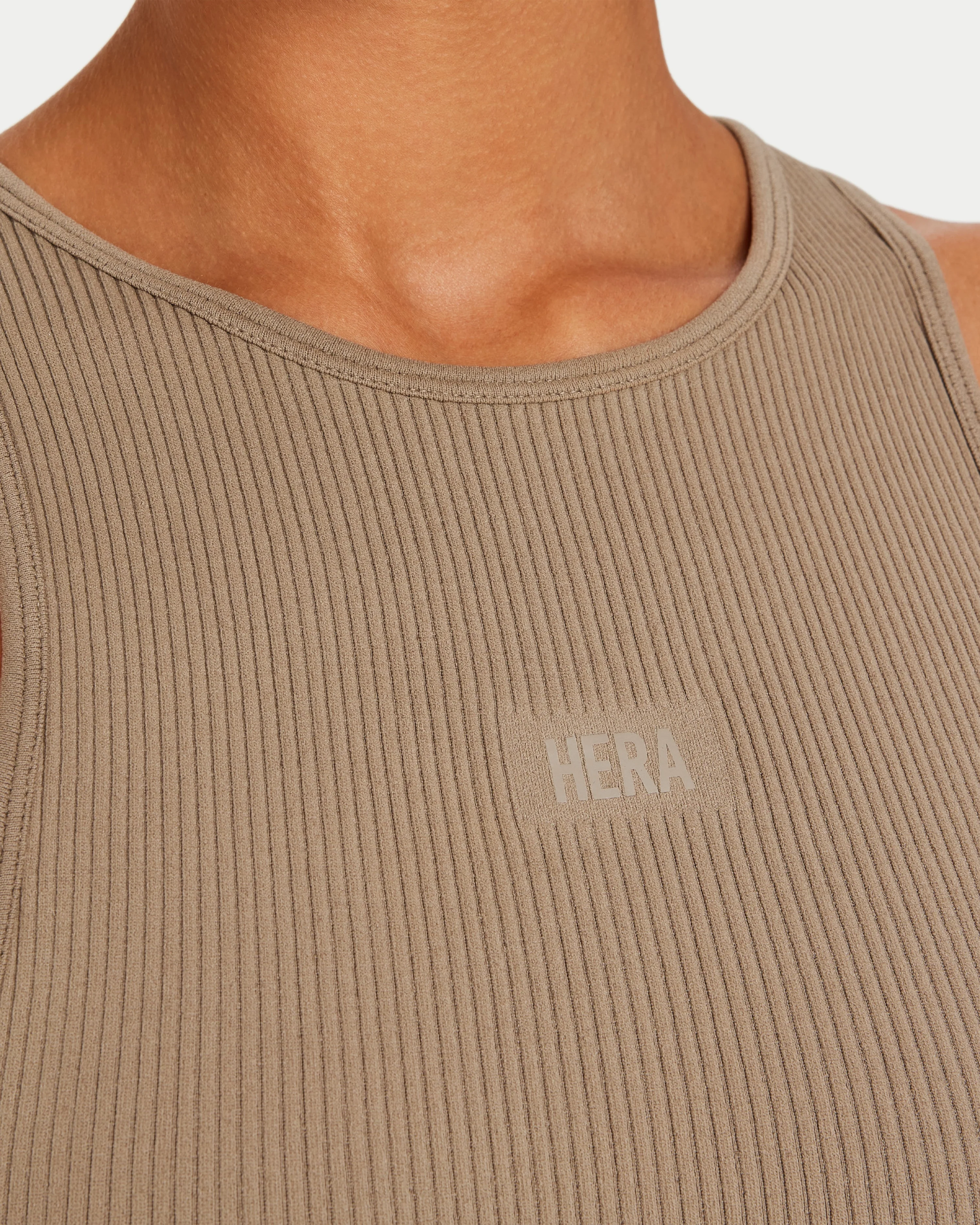 Womens Ribbed Base Racer Crop Top - Image 5