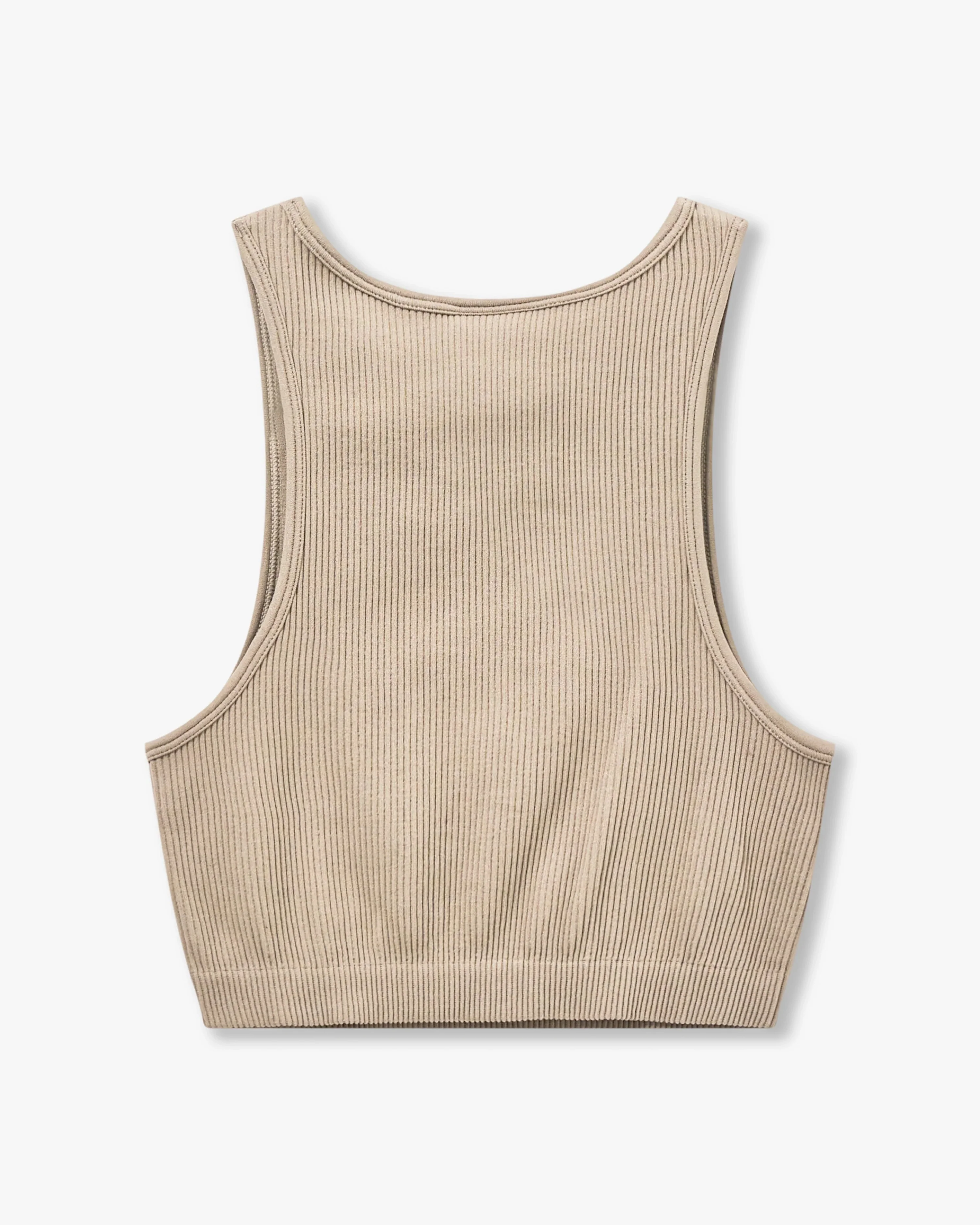 Womens Ribbed Base Racer Crop Top - Image 7