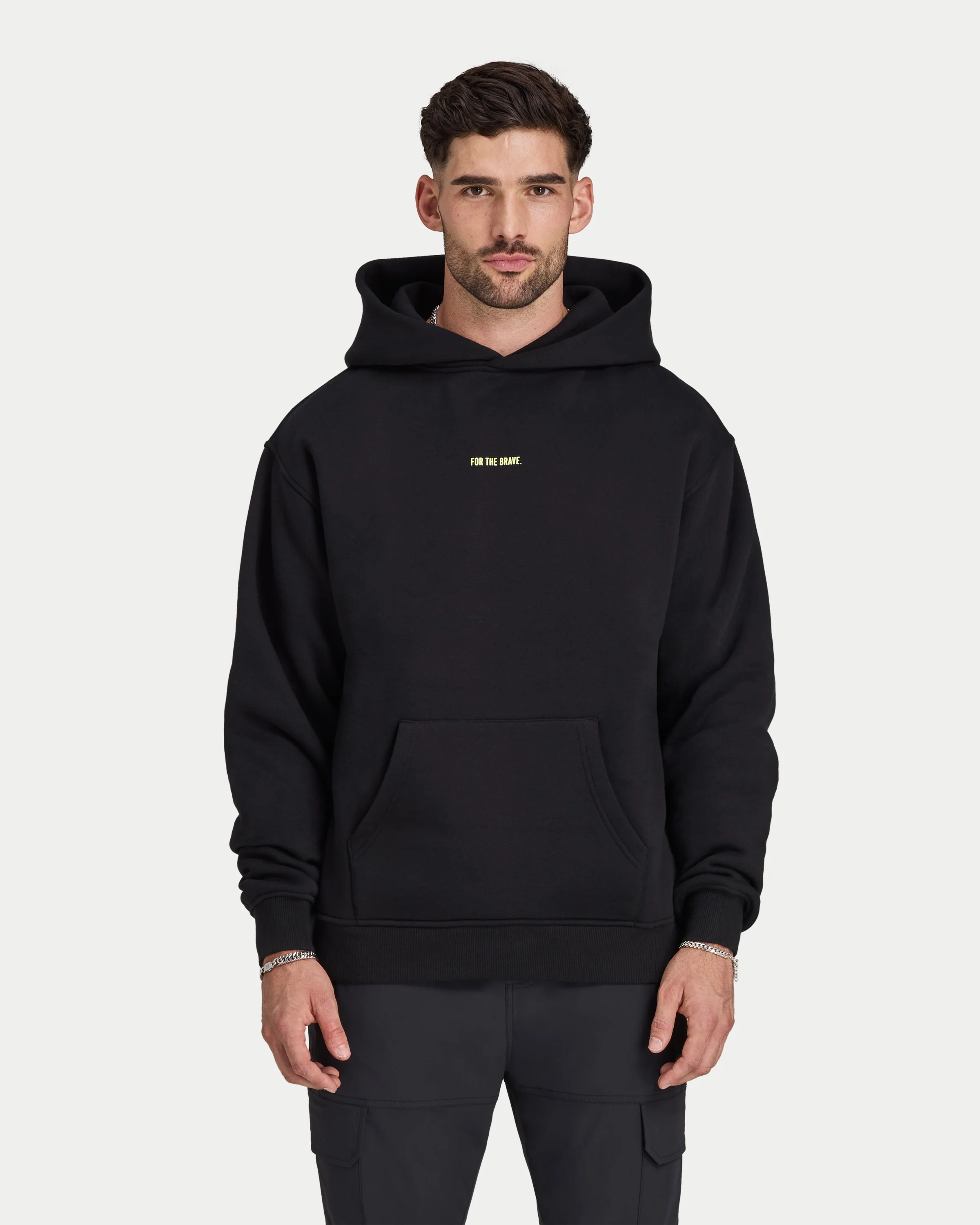 Mens For the Brave Oversized Hoodie