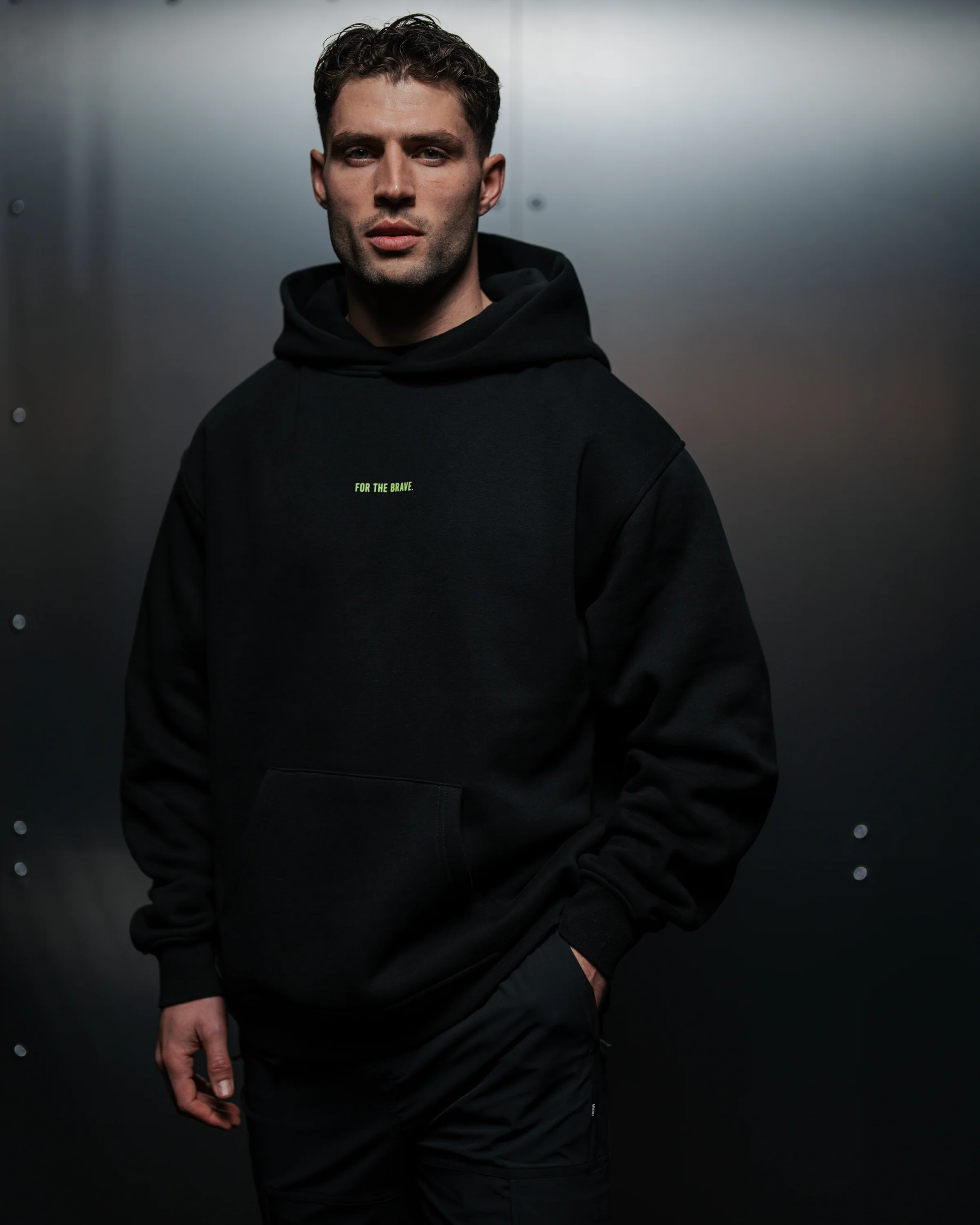 Mens For the Brave Oversized Hoodie - Image 3