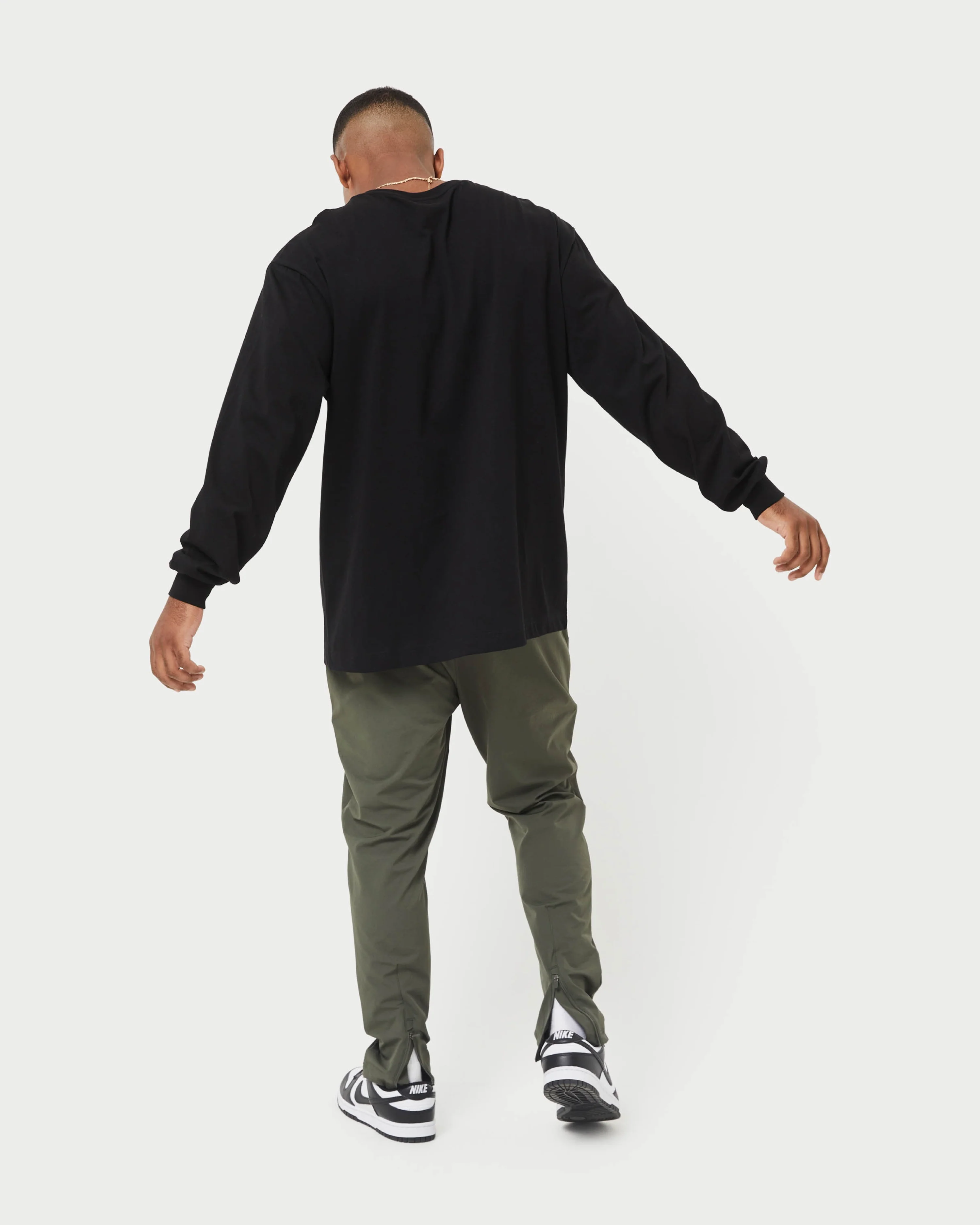 Mens Label Long Sleeve Oversized T-Shirt - Image 4