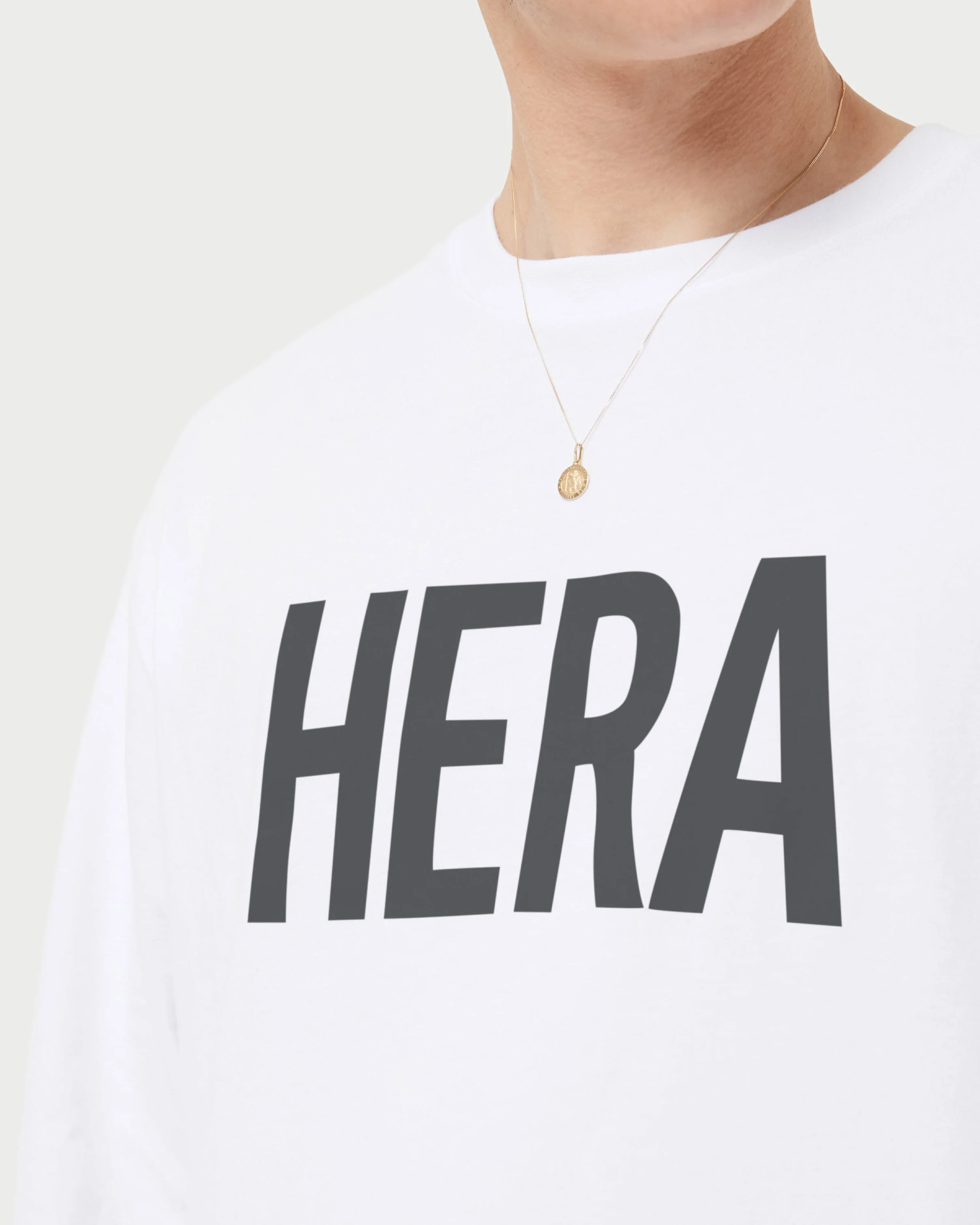 Mens Label Long Sleeve Oversized T-Shirt - Image 3