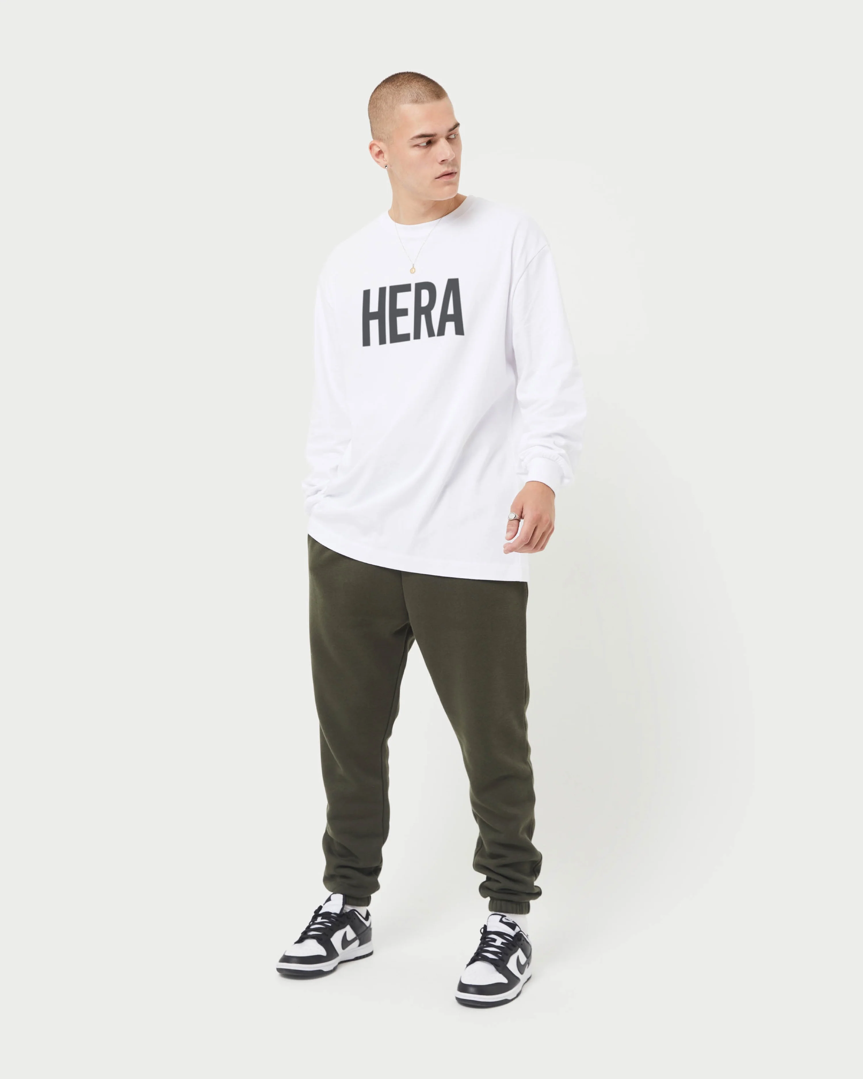 Mens Label Long Sleeve Oversized T-Shirt - Image 4