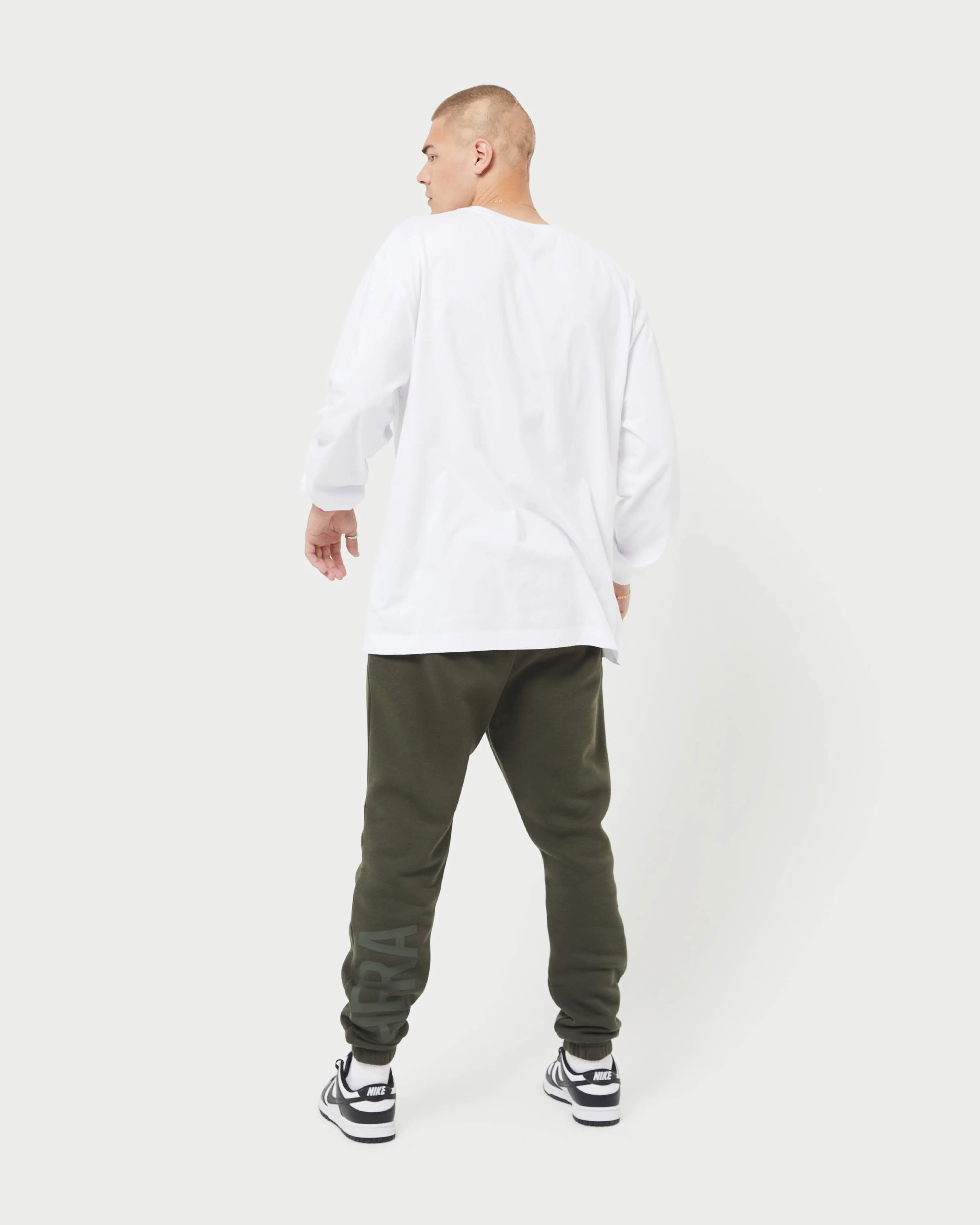 Mens Label Long Sleeve Oversized T-Shirt - Image 5