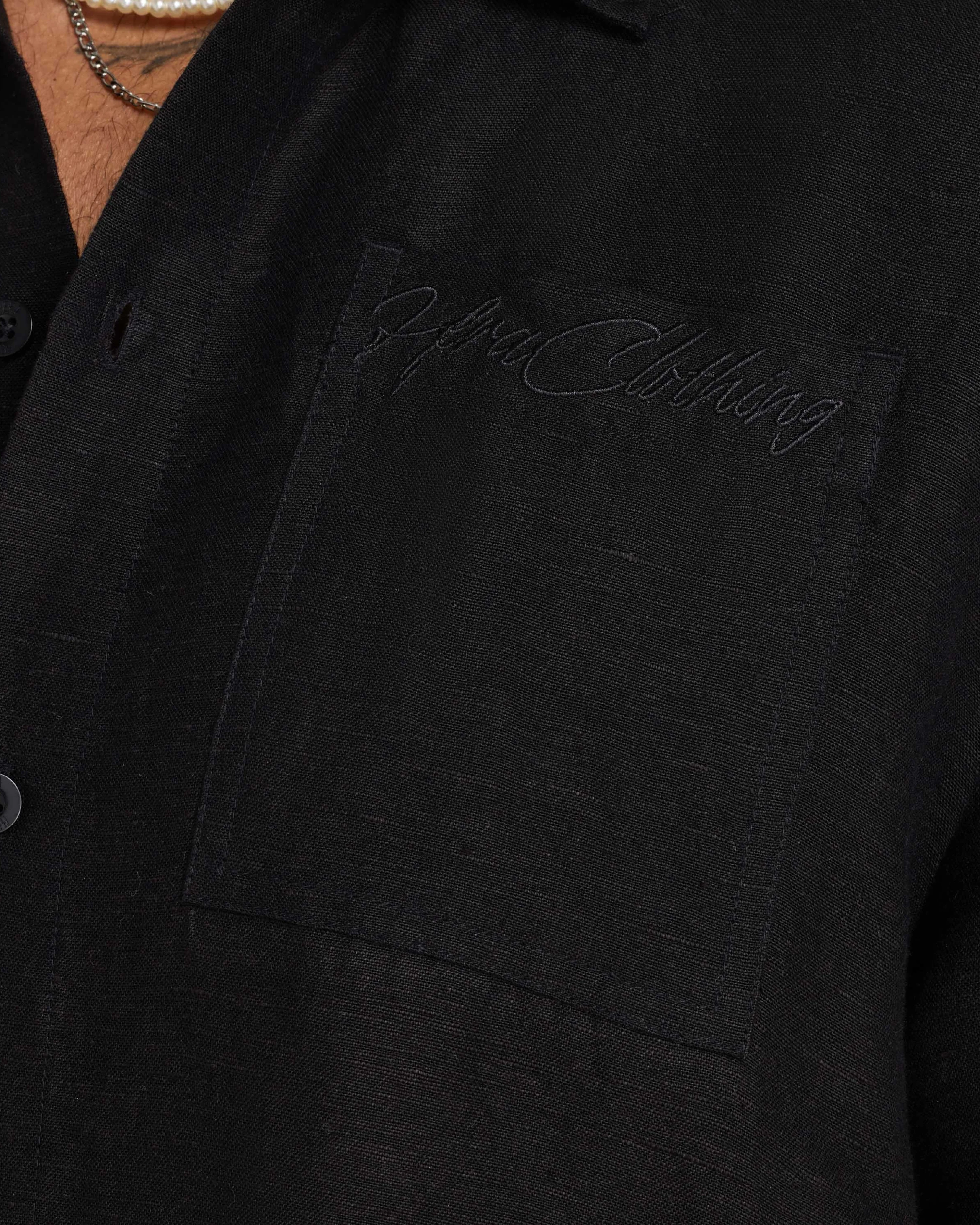 Mens Linen Short Sleeve Shirt  - Image 6