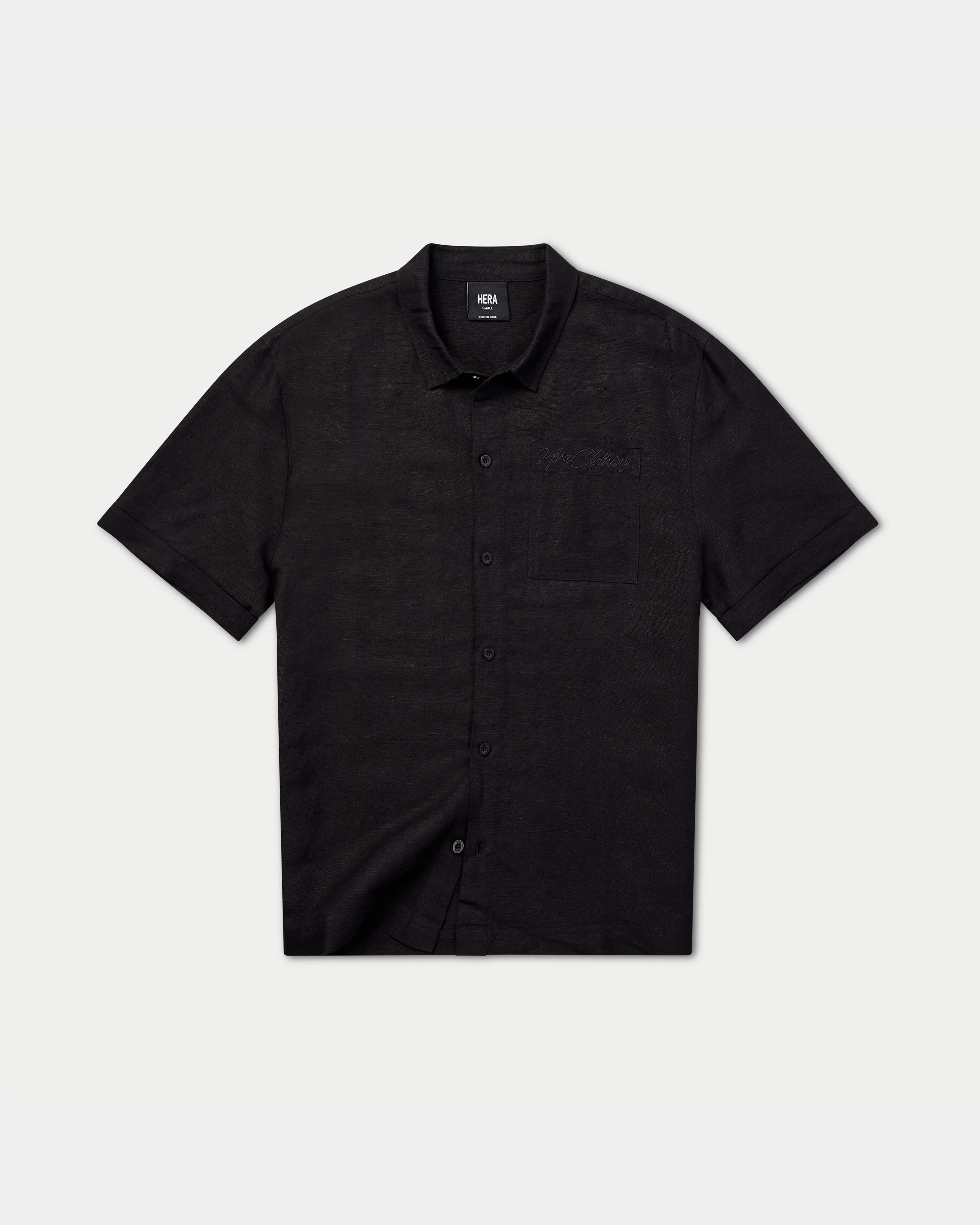 Mens Linen Short Sleeve Shirt  - Image 7