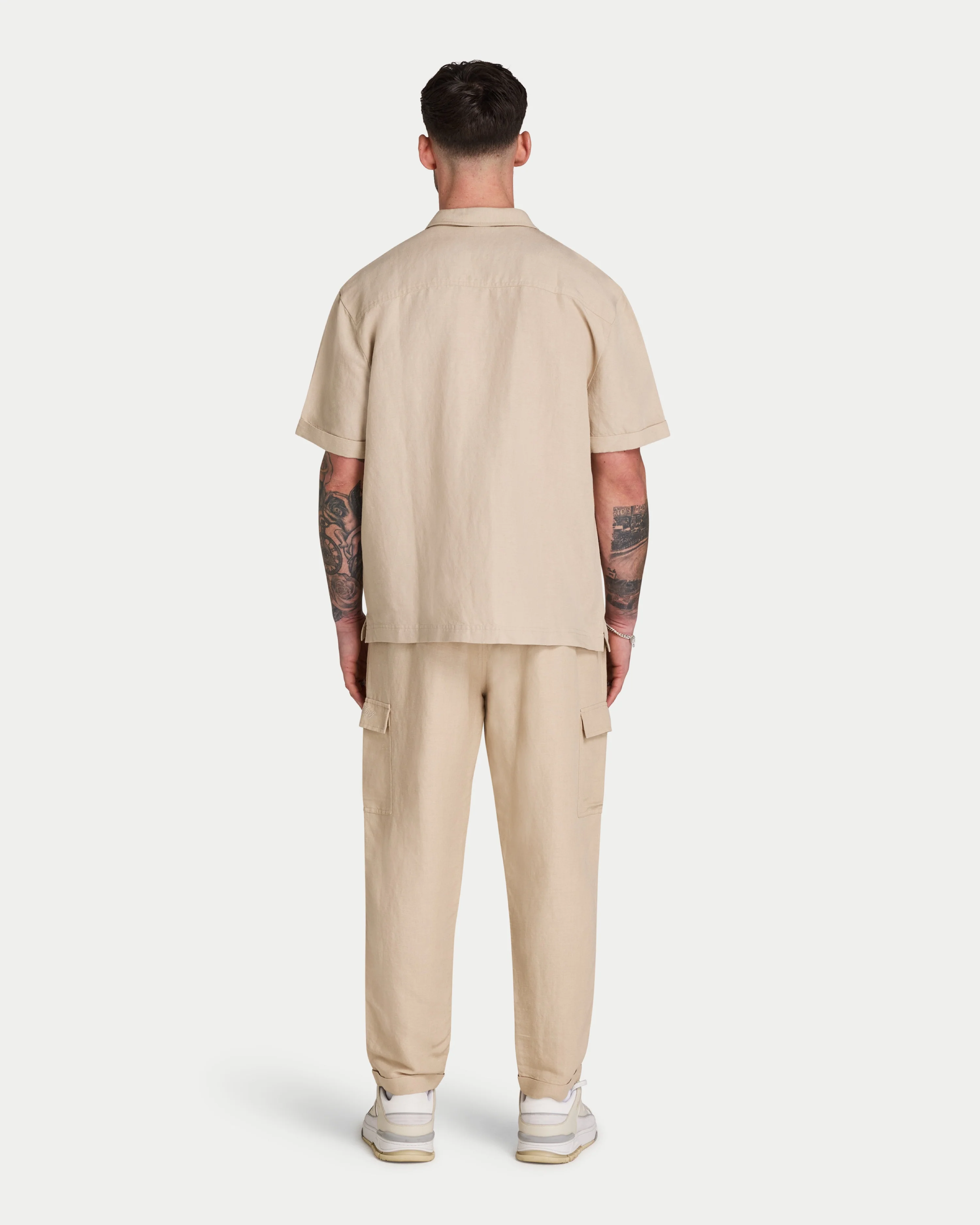 Mens Linen Short Sleeve Shirt - Image 4