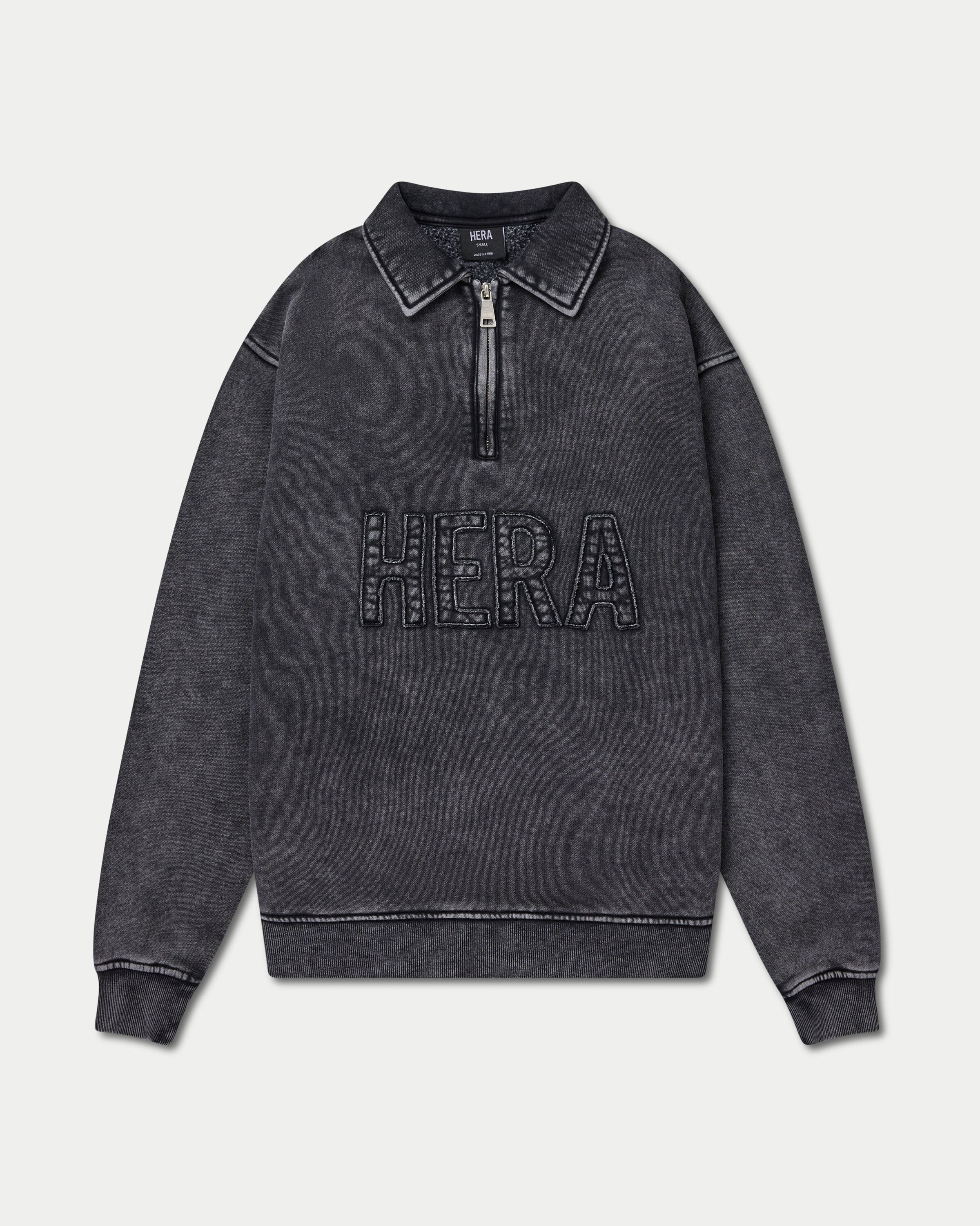 Mens Signature Washed Oversized 1/4 Zip Sweatshirt - Image 7