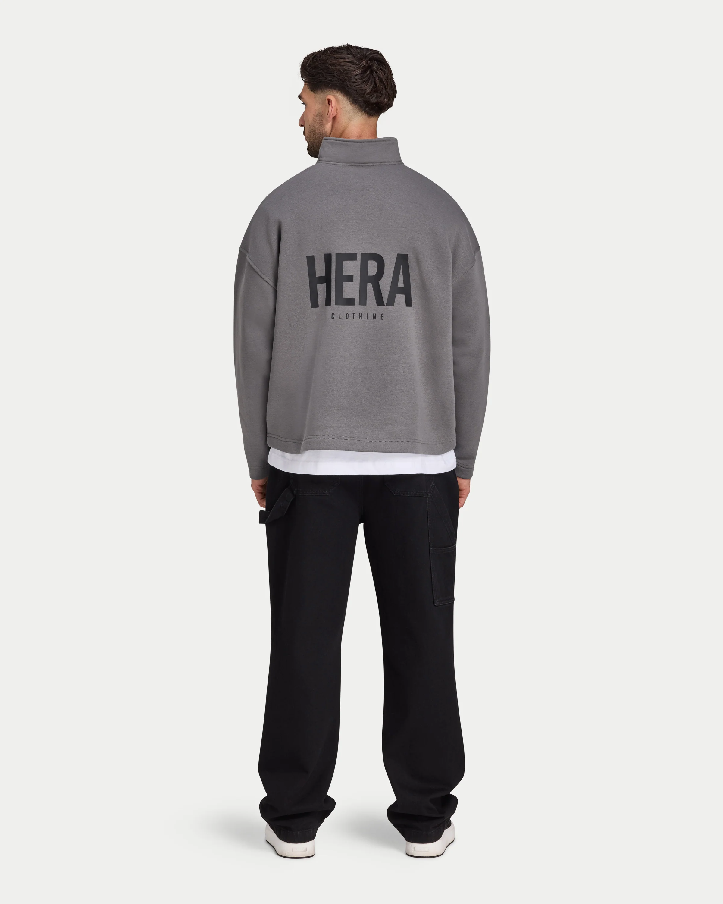 Mens Staple Oversized ¼ Zip Sweatshirt - Image 4