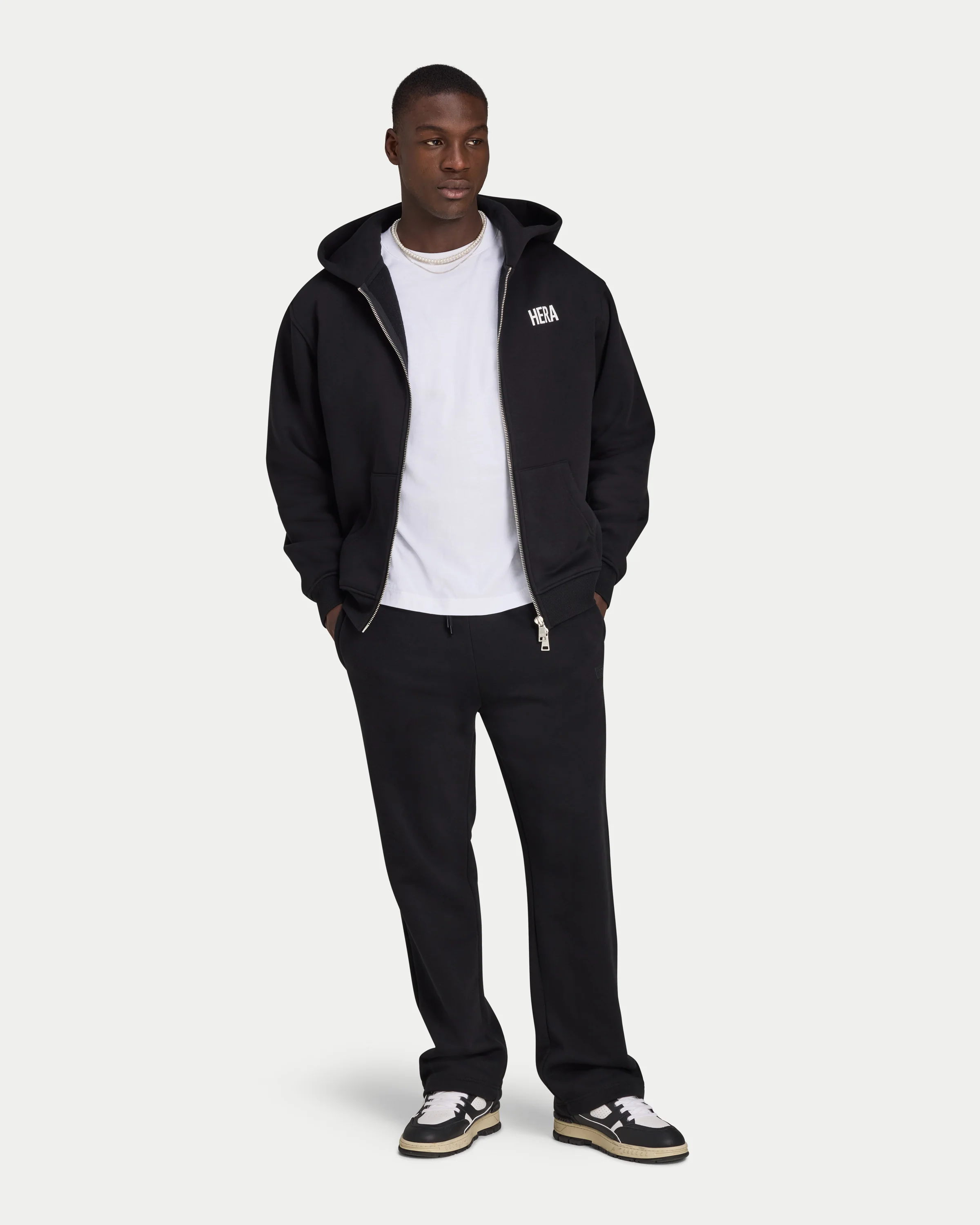 Mens Staple Oversized Zip up Hoodie - Image 9