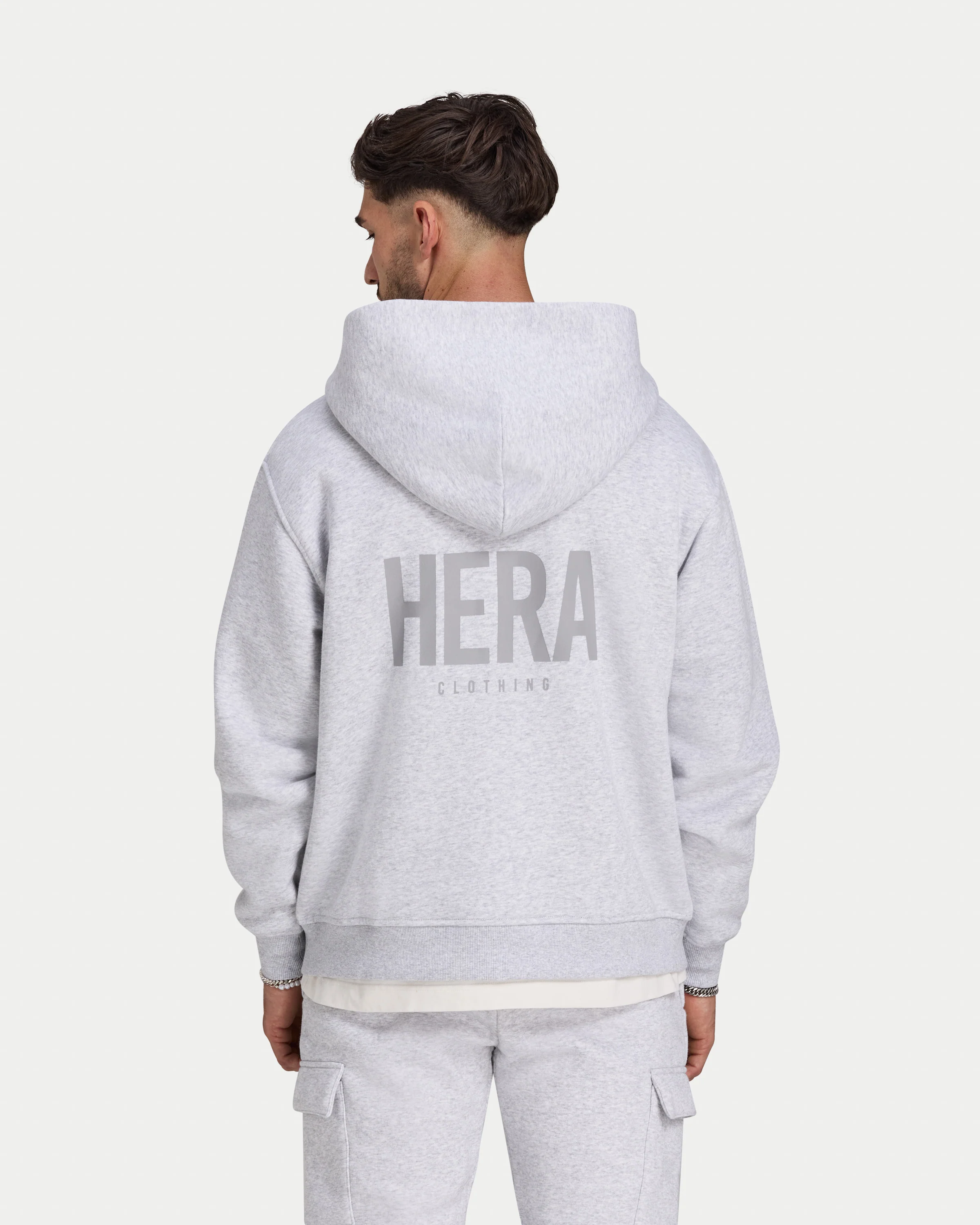 Mens Staple Oversized Zip up Hoodie - Image 2