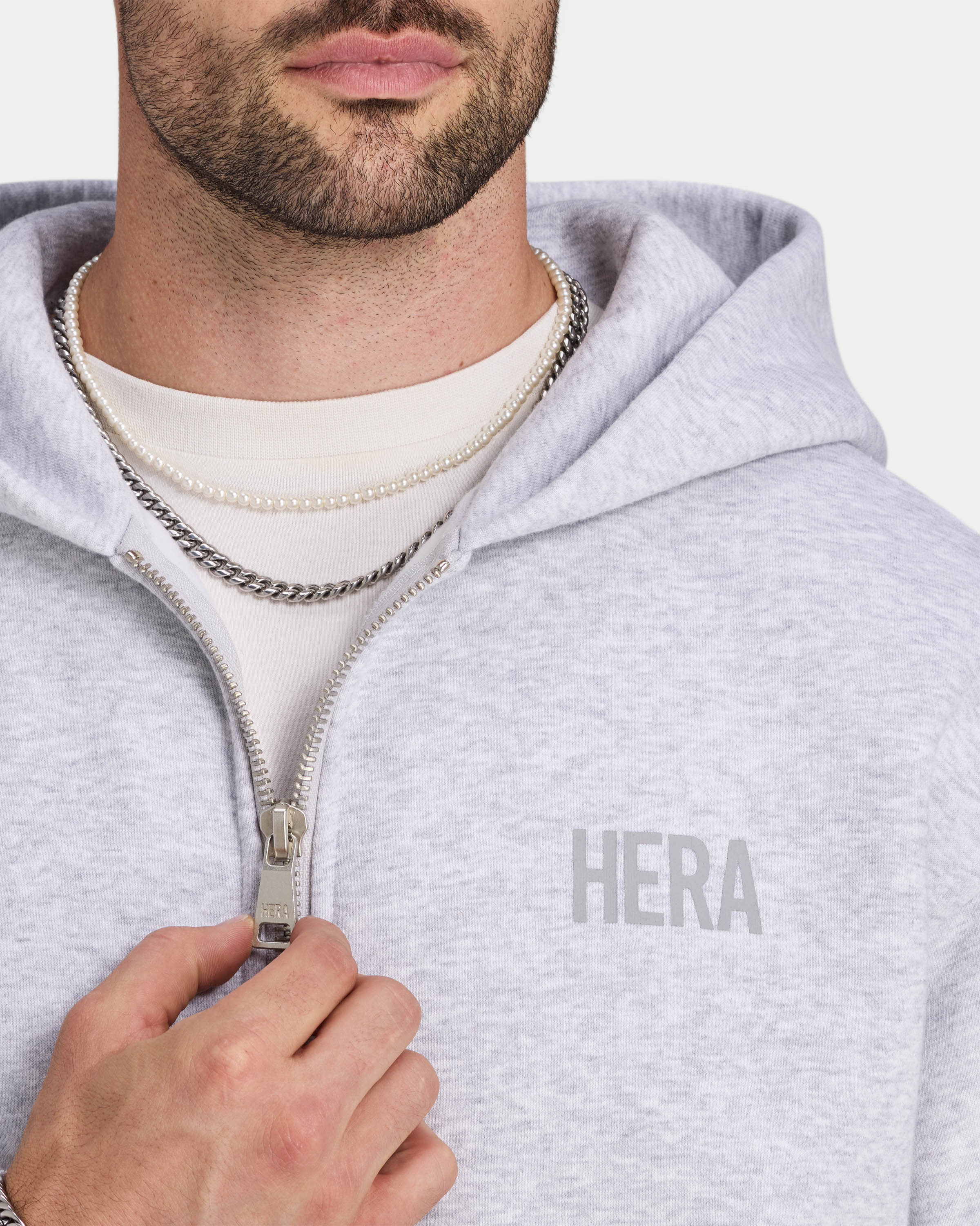Mens Staple Oversized Zip up Hoodie - Image 4
