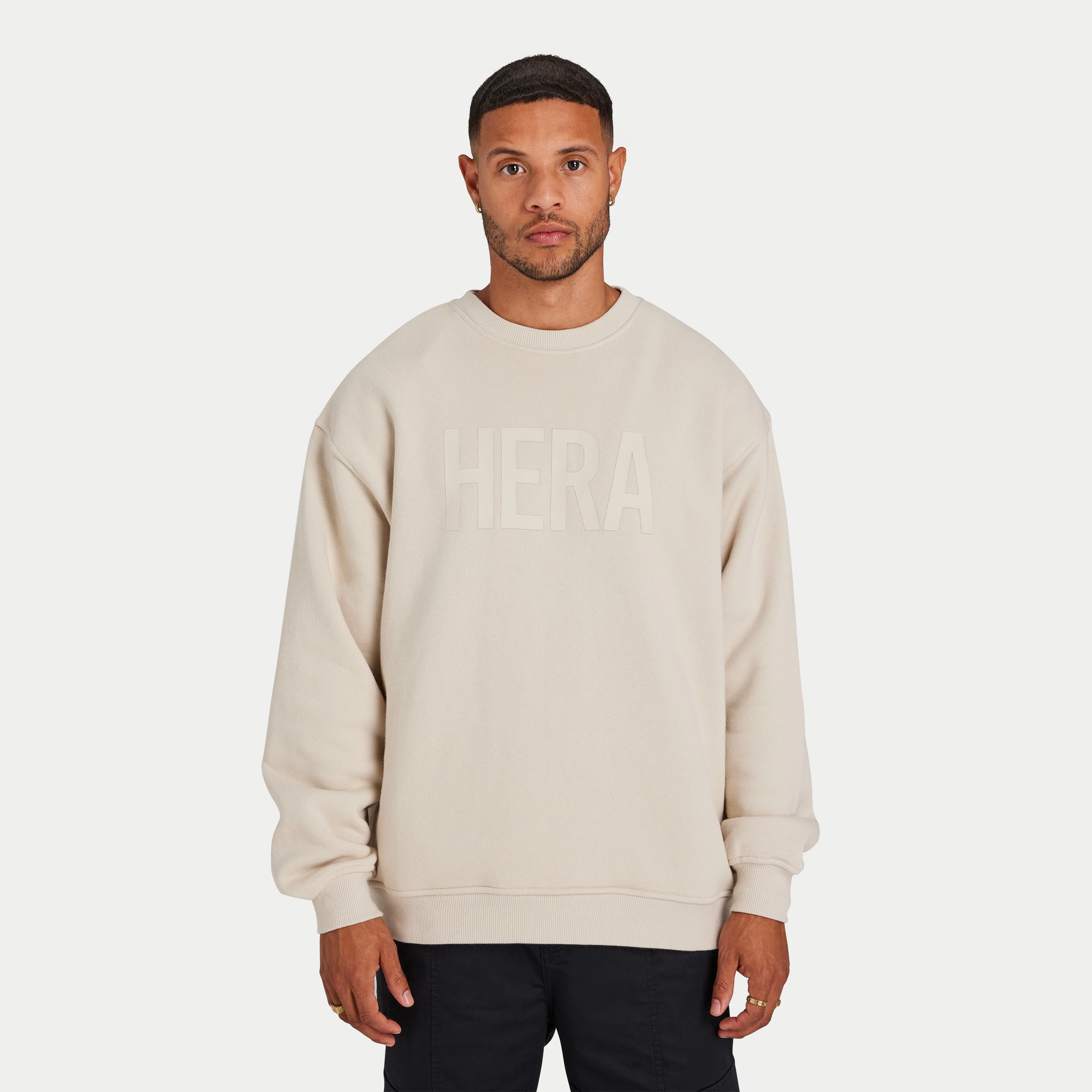 REWEAR Label Sweatshirt - Oatmeal