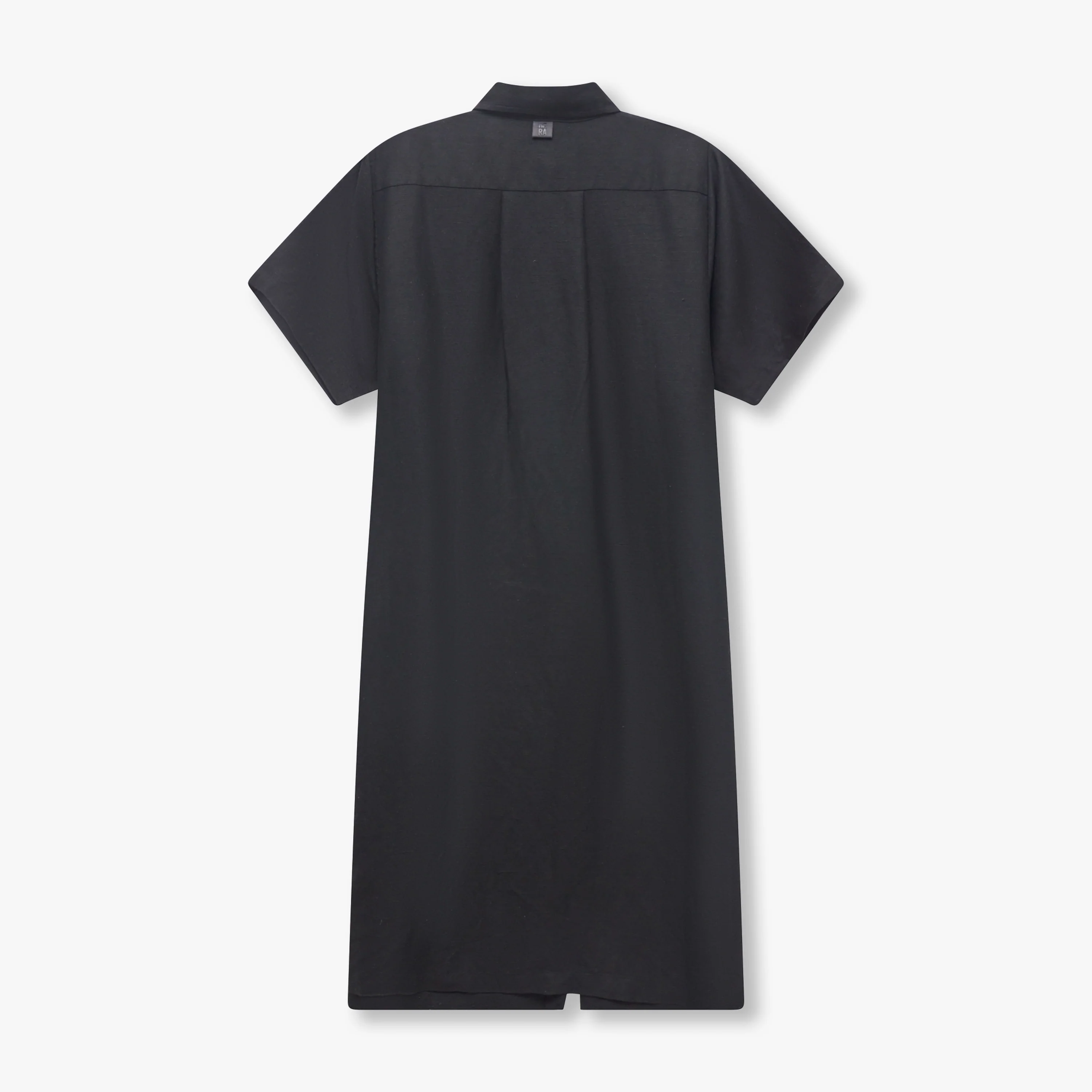 REWEAR Linen Mix Shirt Dress - Black - Image 2