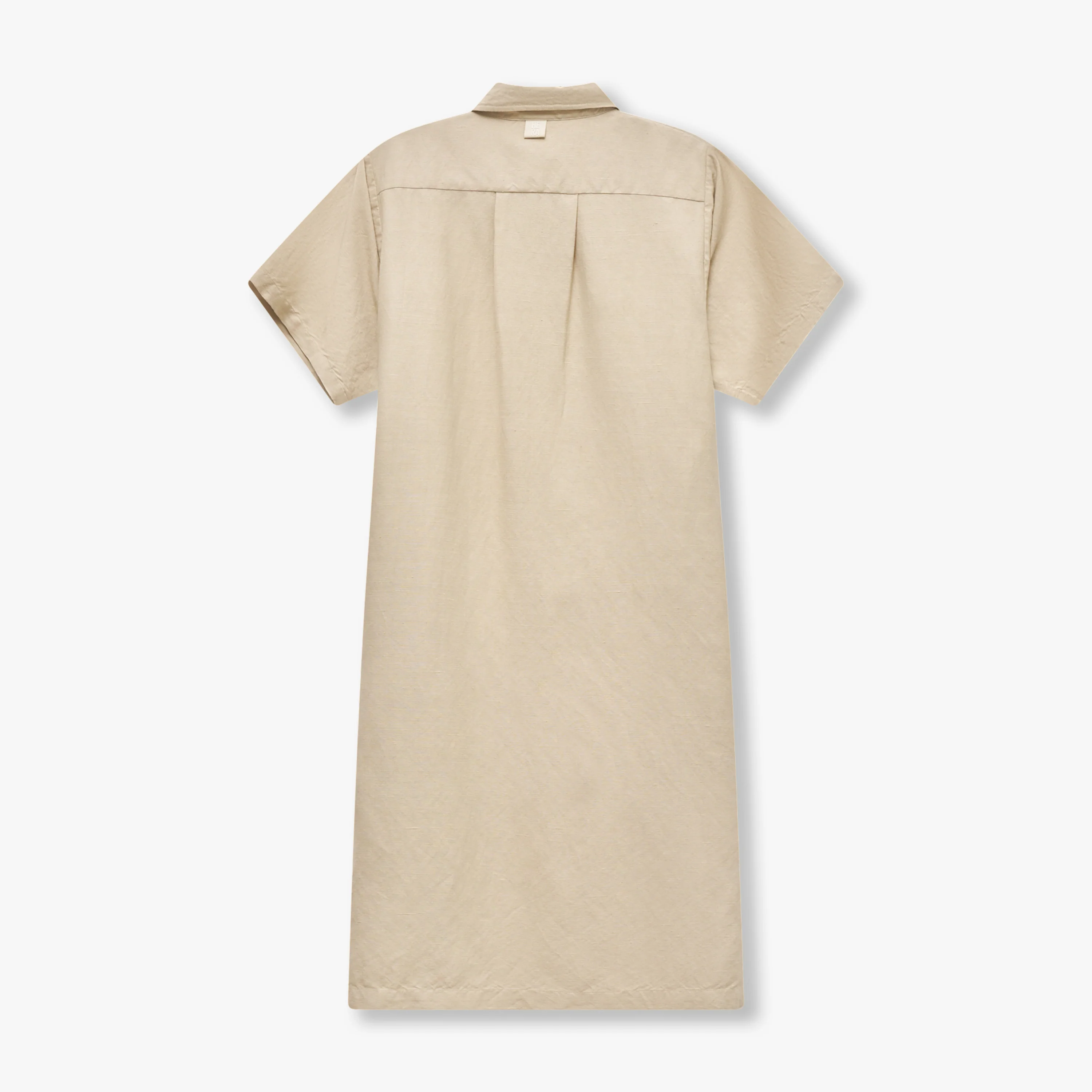 REWEAR Linen Mix Shirt Dress - Oatmeal - Image 2