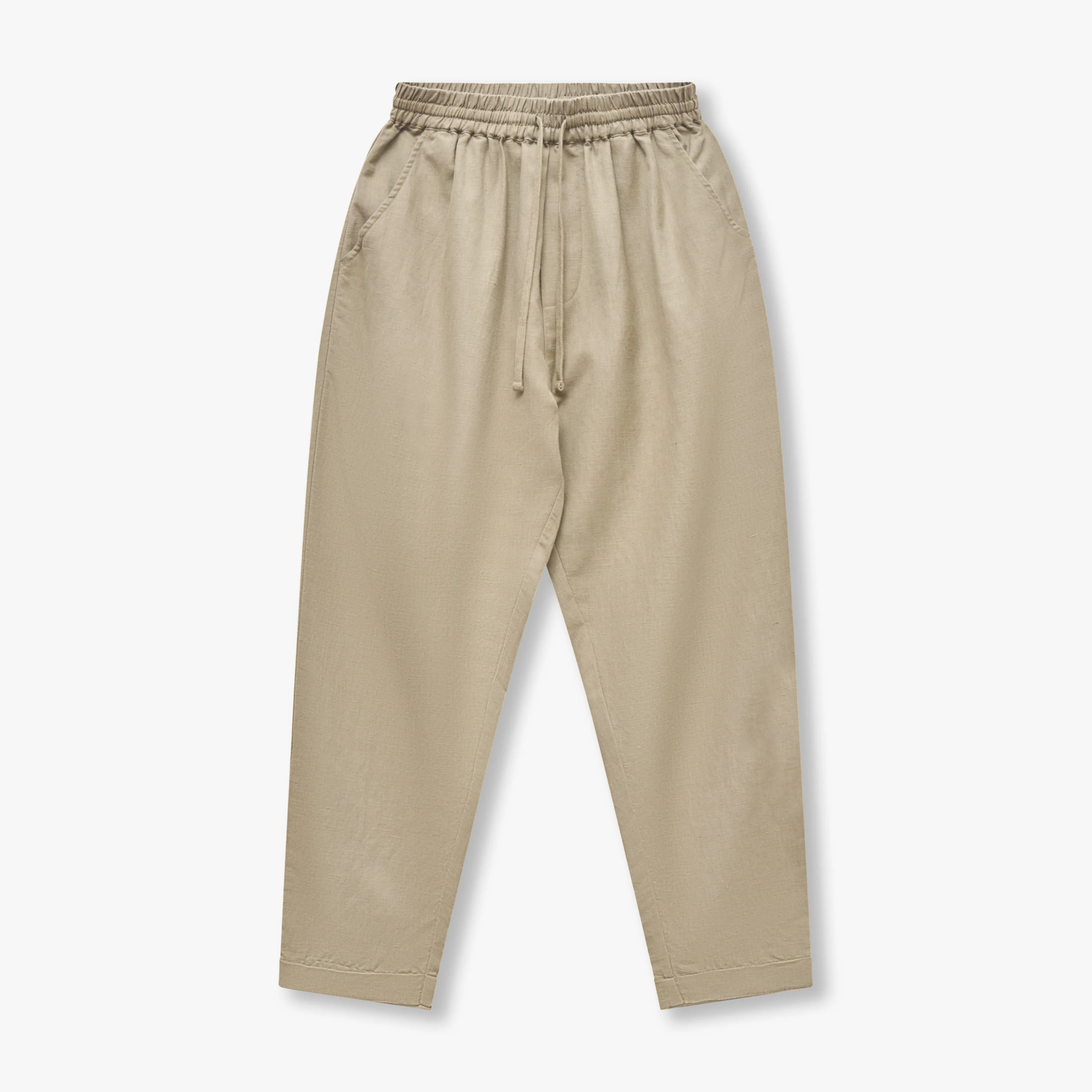 REWEAR Linen Mix Trouser - Grey Green