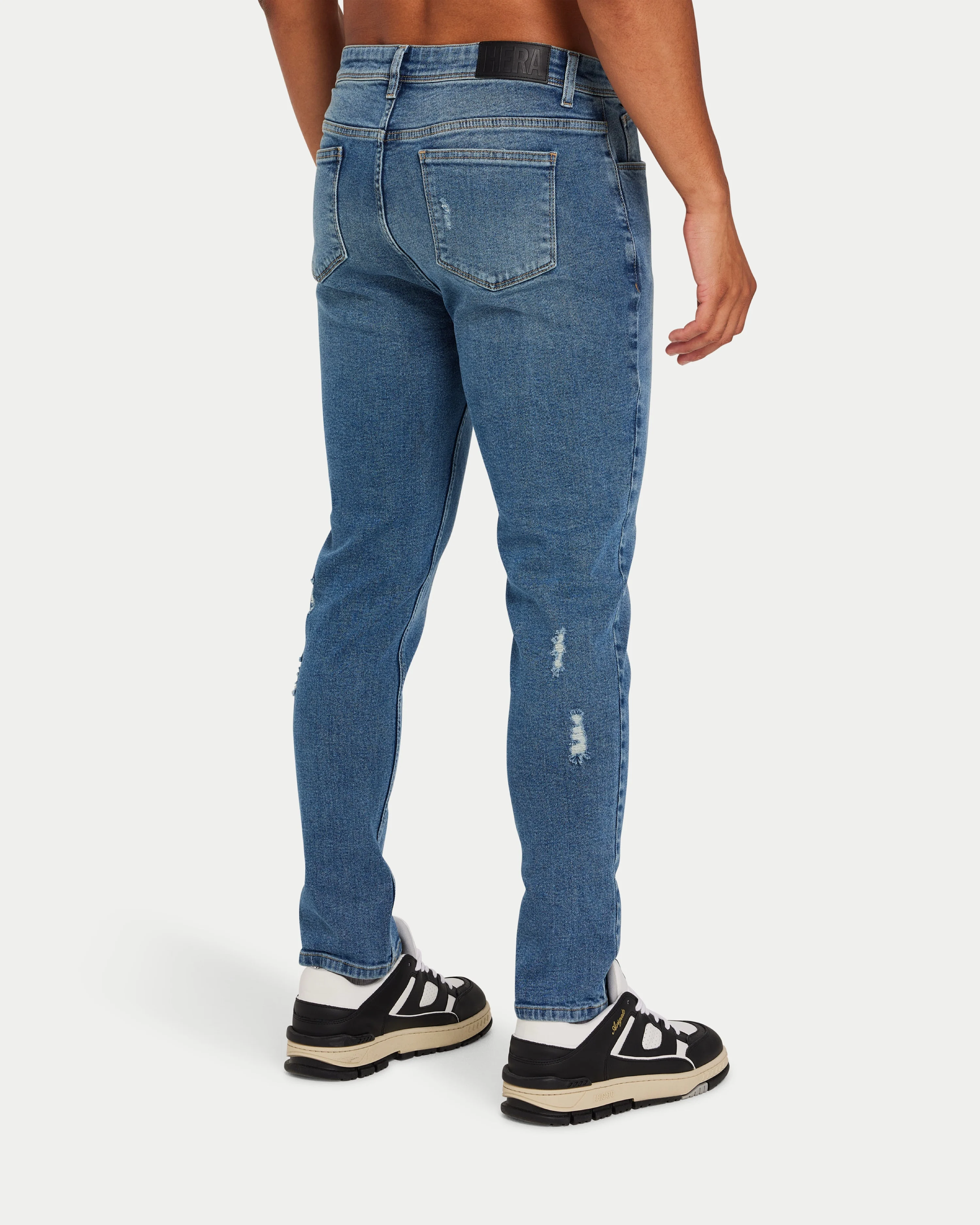 REWEAR Mens Distressed Slim Fit Jean - Image 2