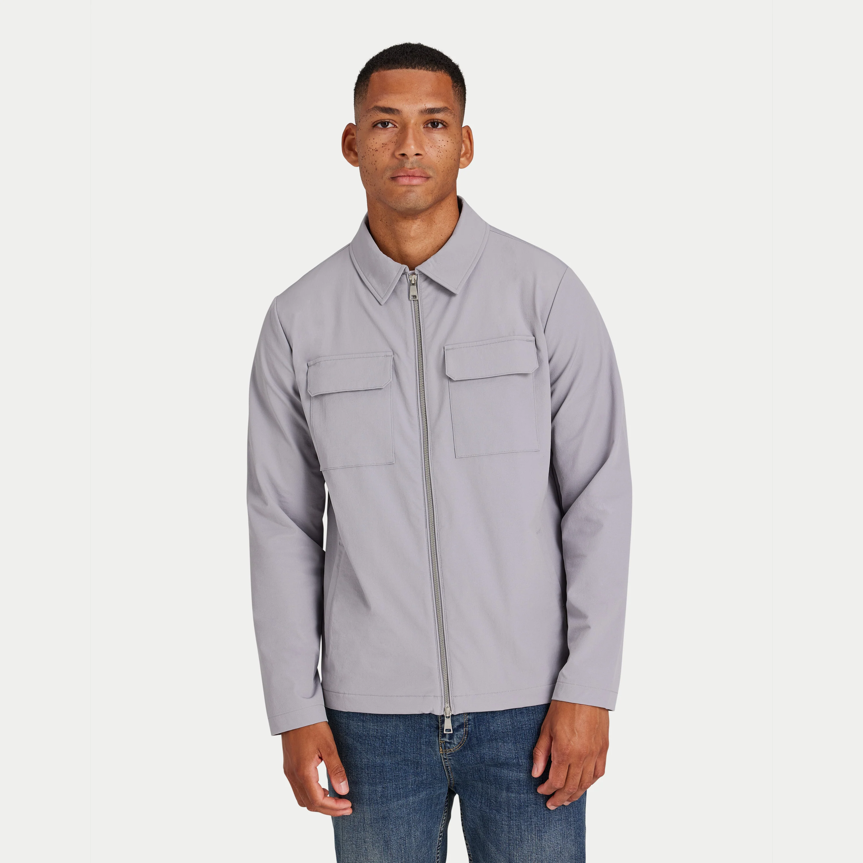 REWEAR Mens Refined Tech Jacket - Sleet