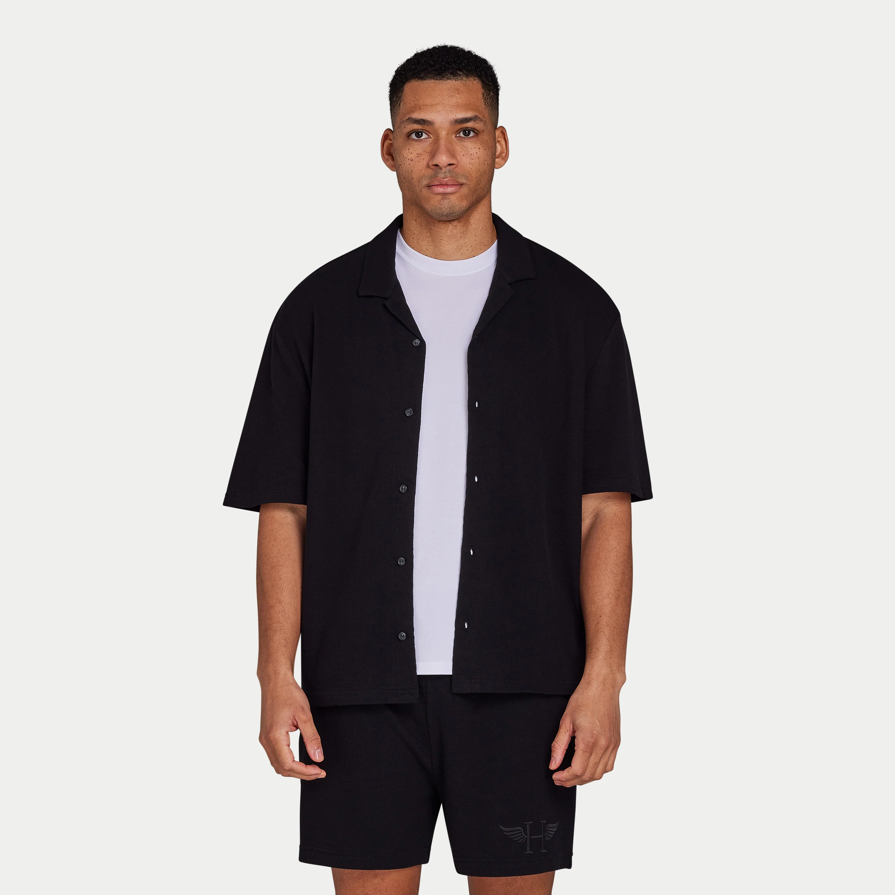 REWEAR Mens Resort Club Shirt - Black - Image 2