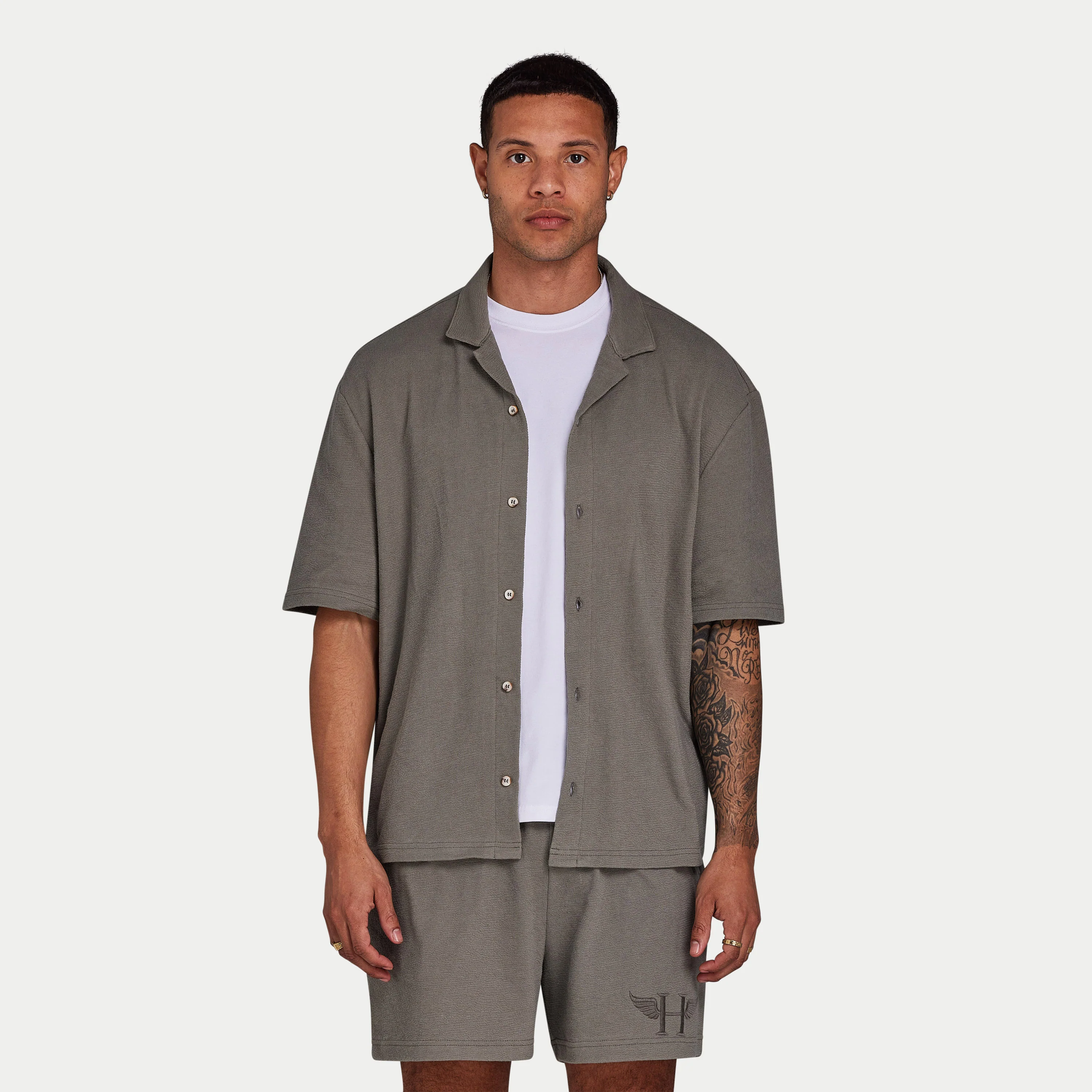 REWEAR Mens Resort Club Shirt - Marsh Grey - Image 2