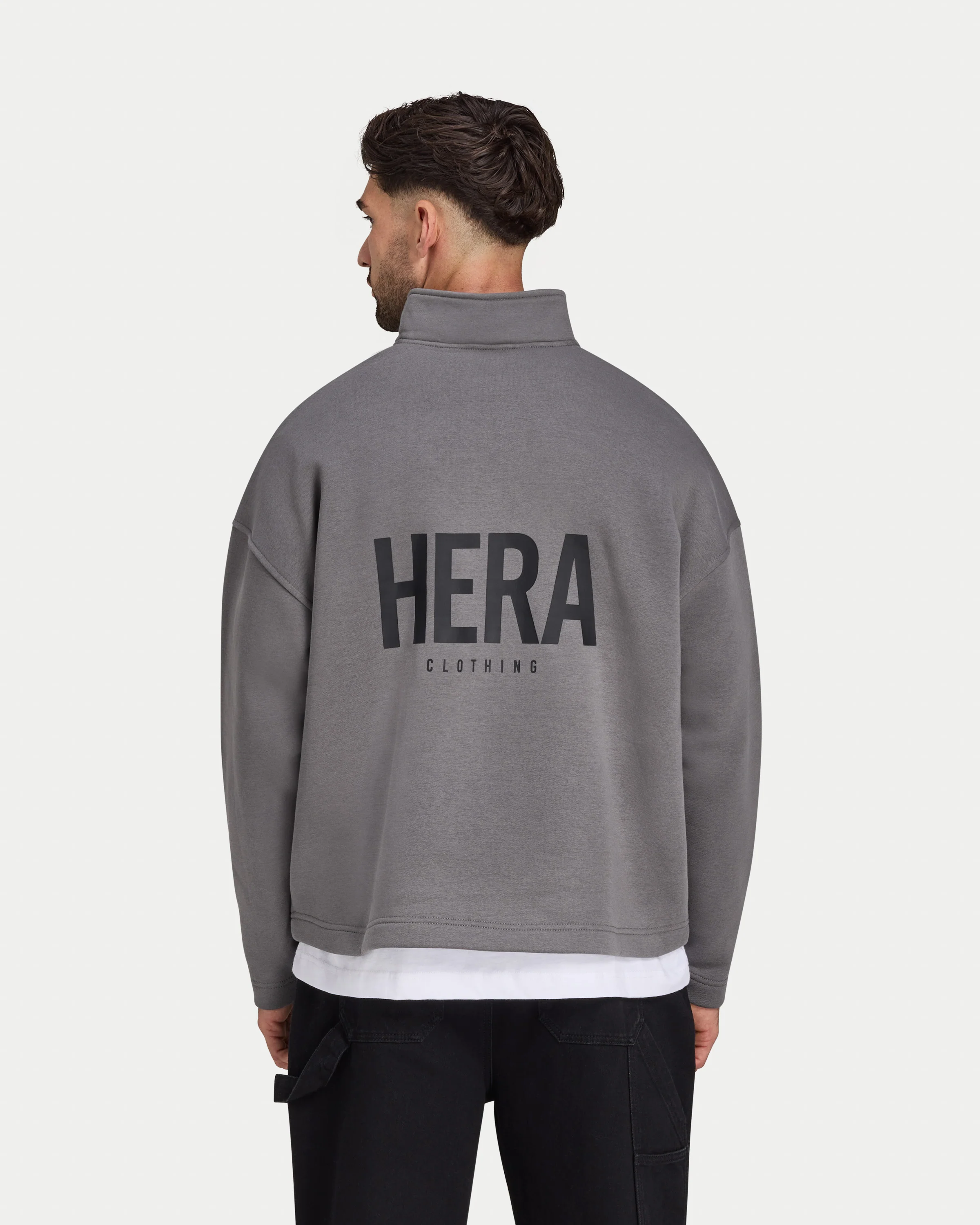 REWEAR Mens Staple Oversized ¼ Zip Sweatshirt