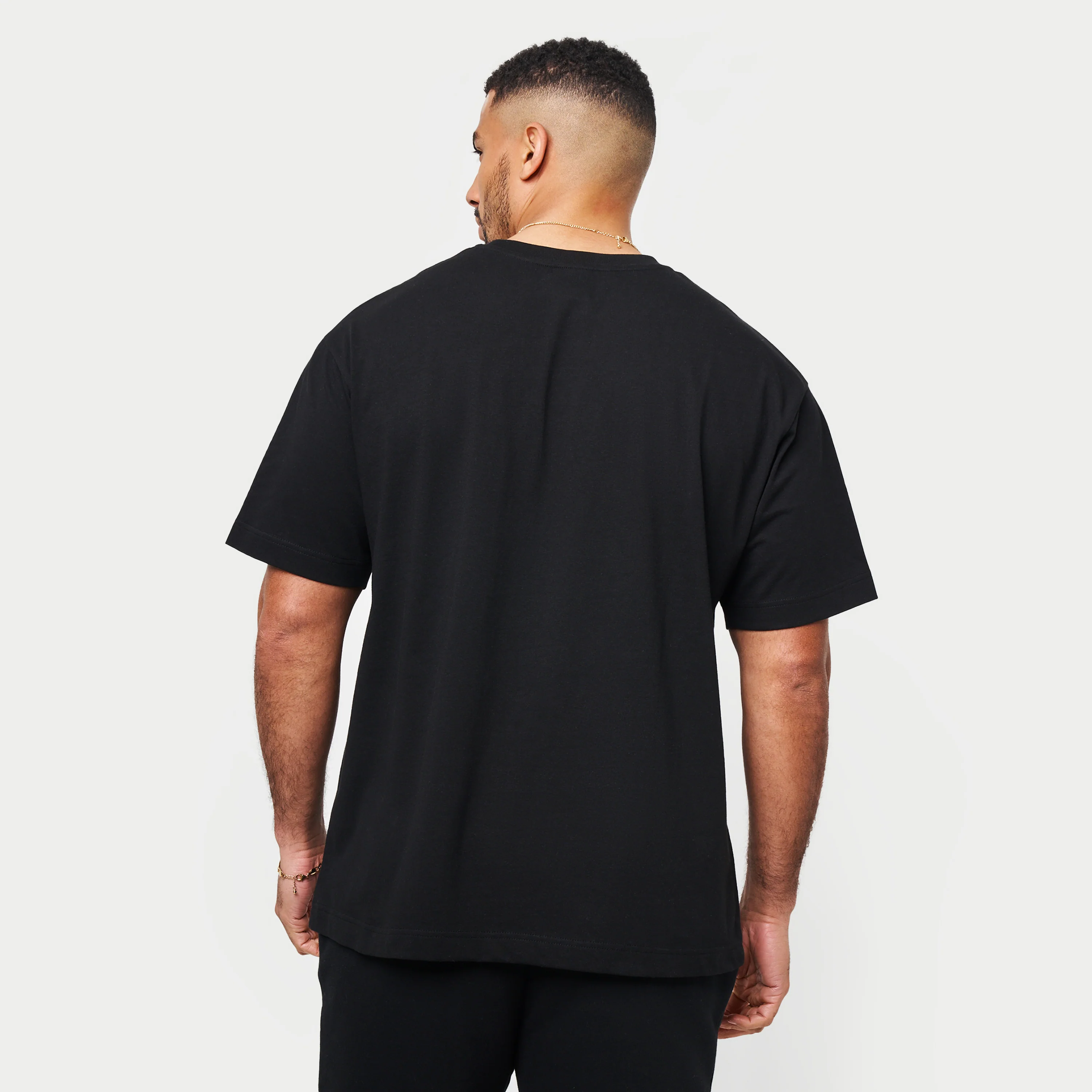 REWEAR Mens Varsity T-shirt - Black - Image 2