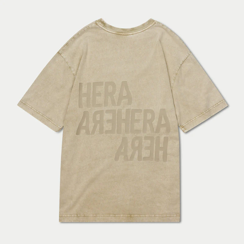 REWEAR Mens Washed Utility Oversized T-Shirt - Grey Green - Image 2