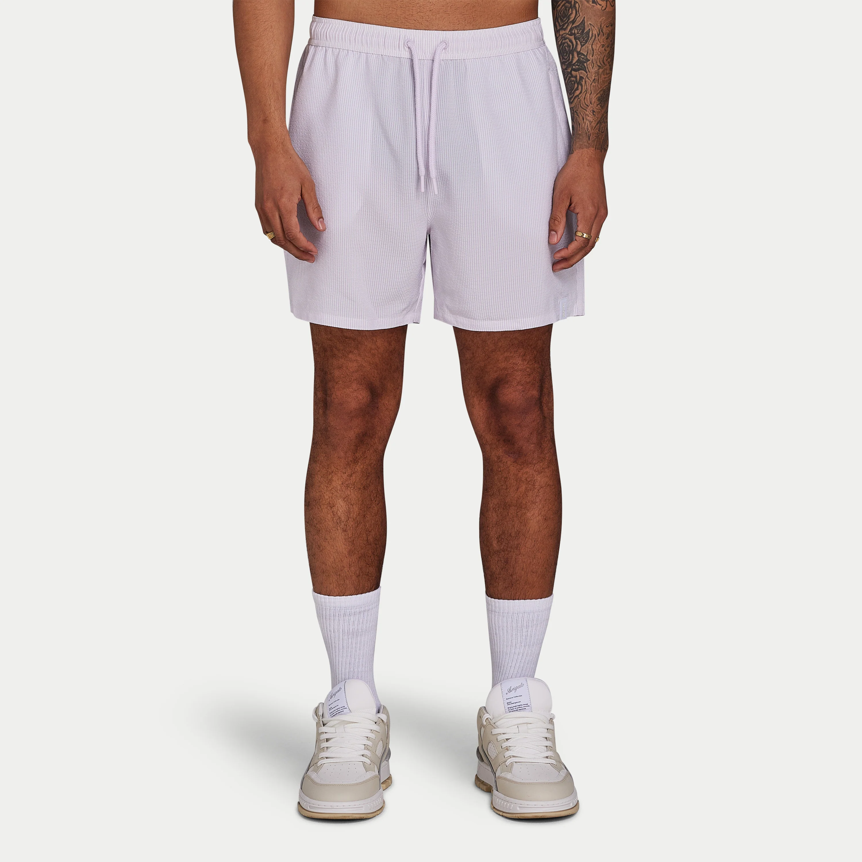 REWEAR Seersucker Short - Spring Lilac