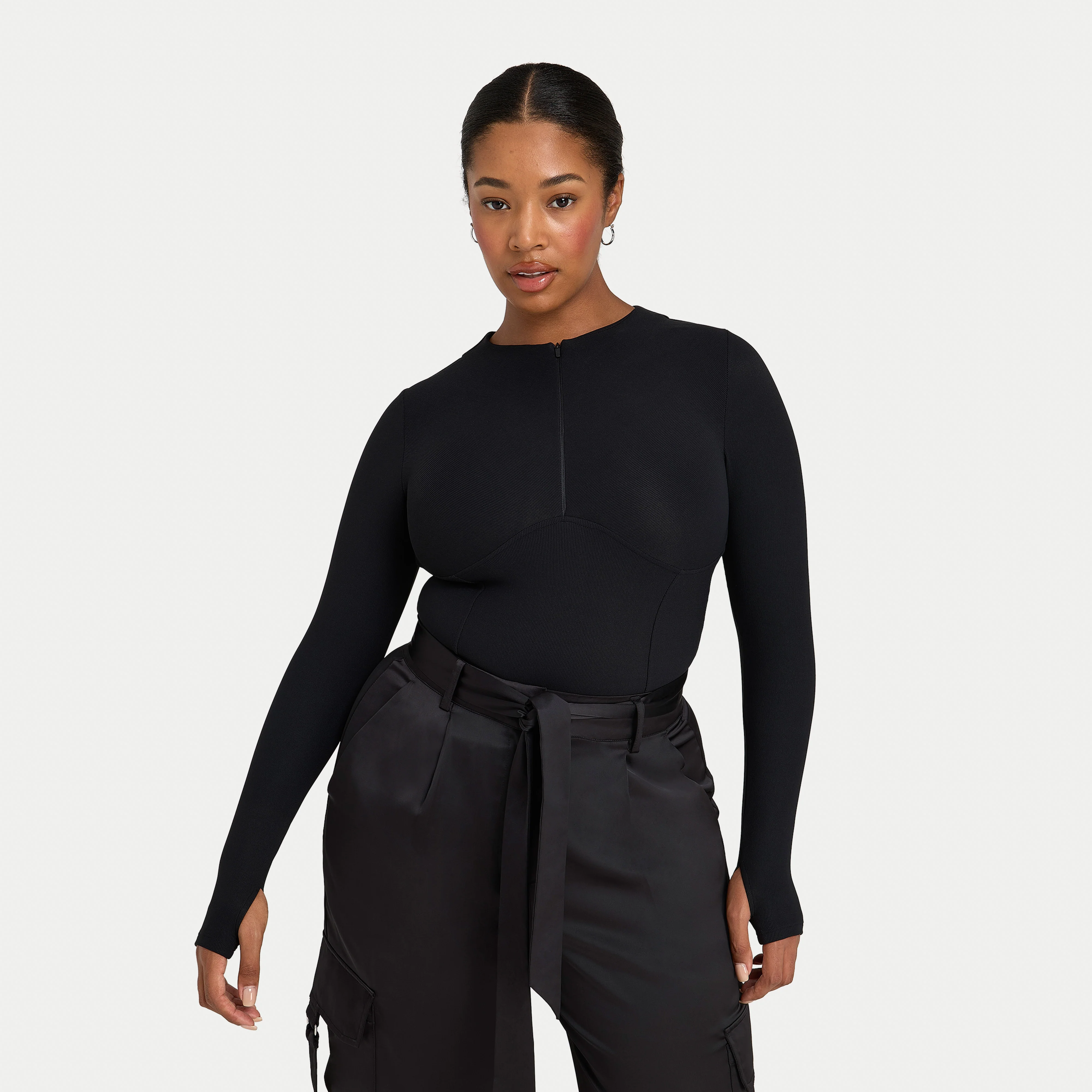 REWEAR Womens Invisible Zip Long Sleeve Body