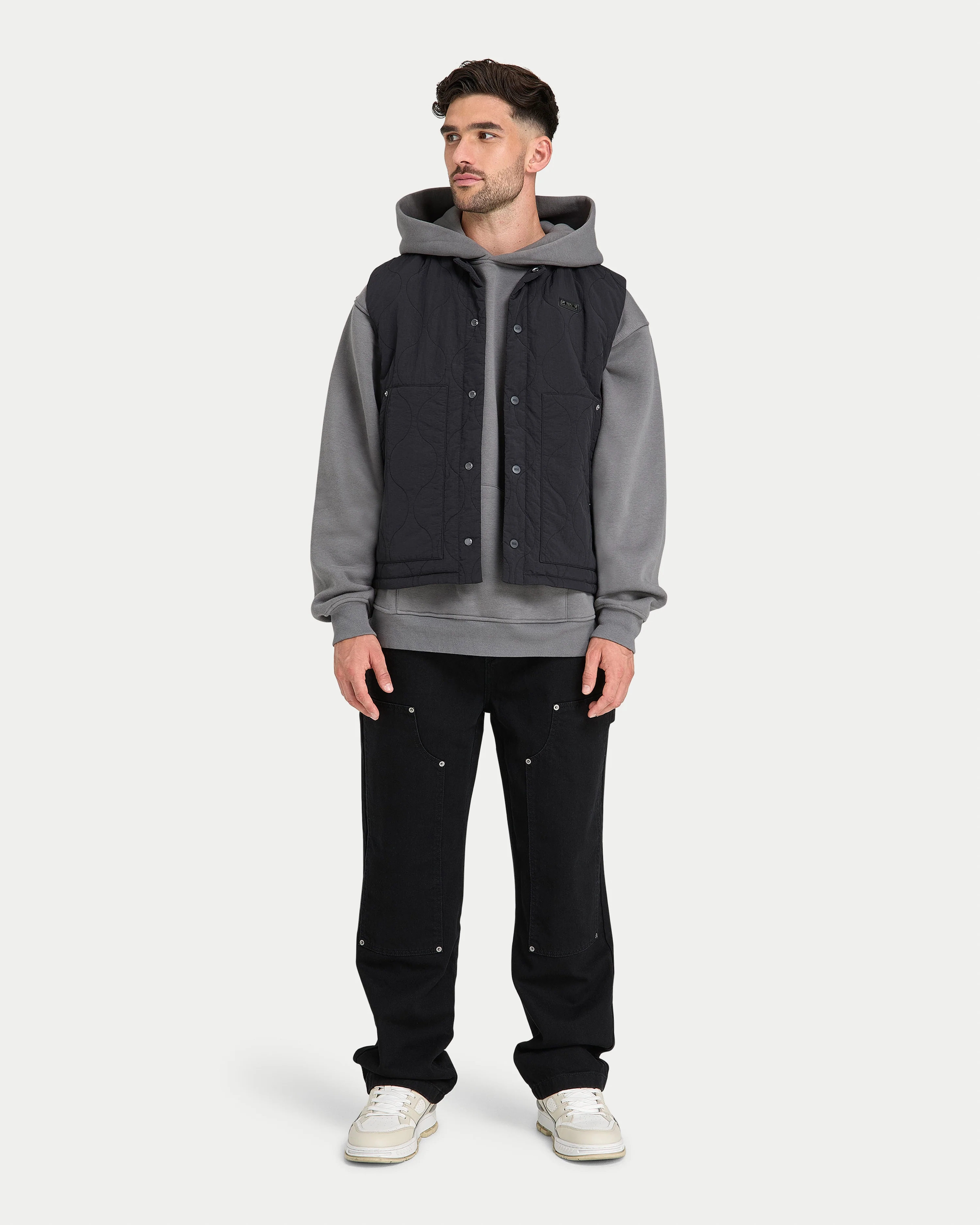 Mens Quilted Utility Gilet - Image 3
