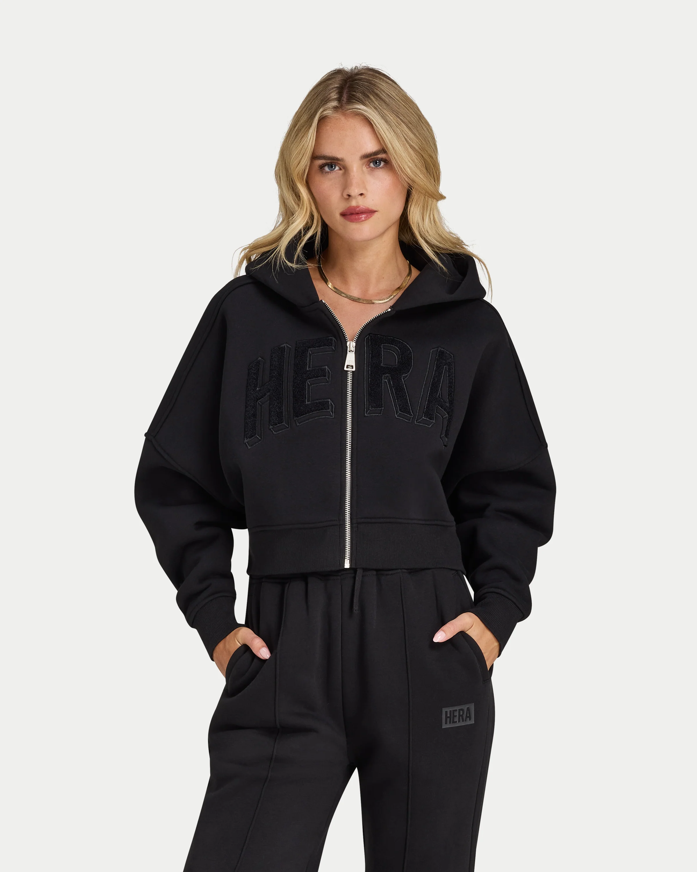 Womens 365 Cropped Zip Hoodie