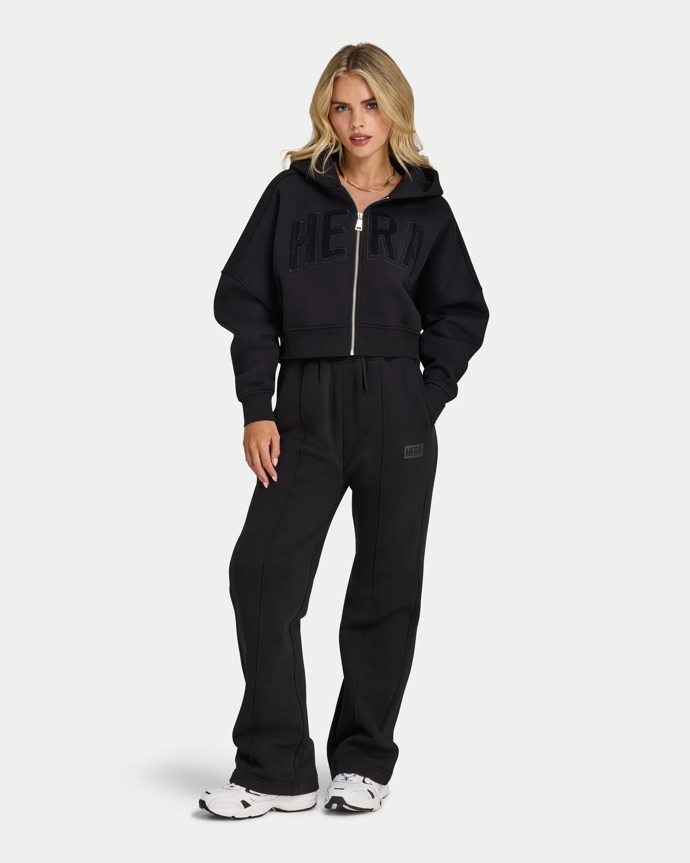 Womens 365 Cropped Zip Hoodie - Image 2