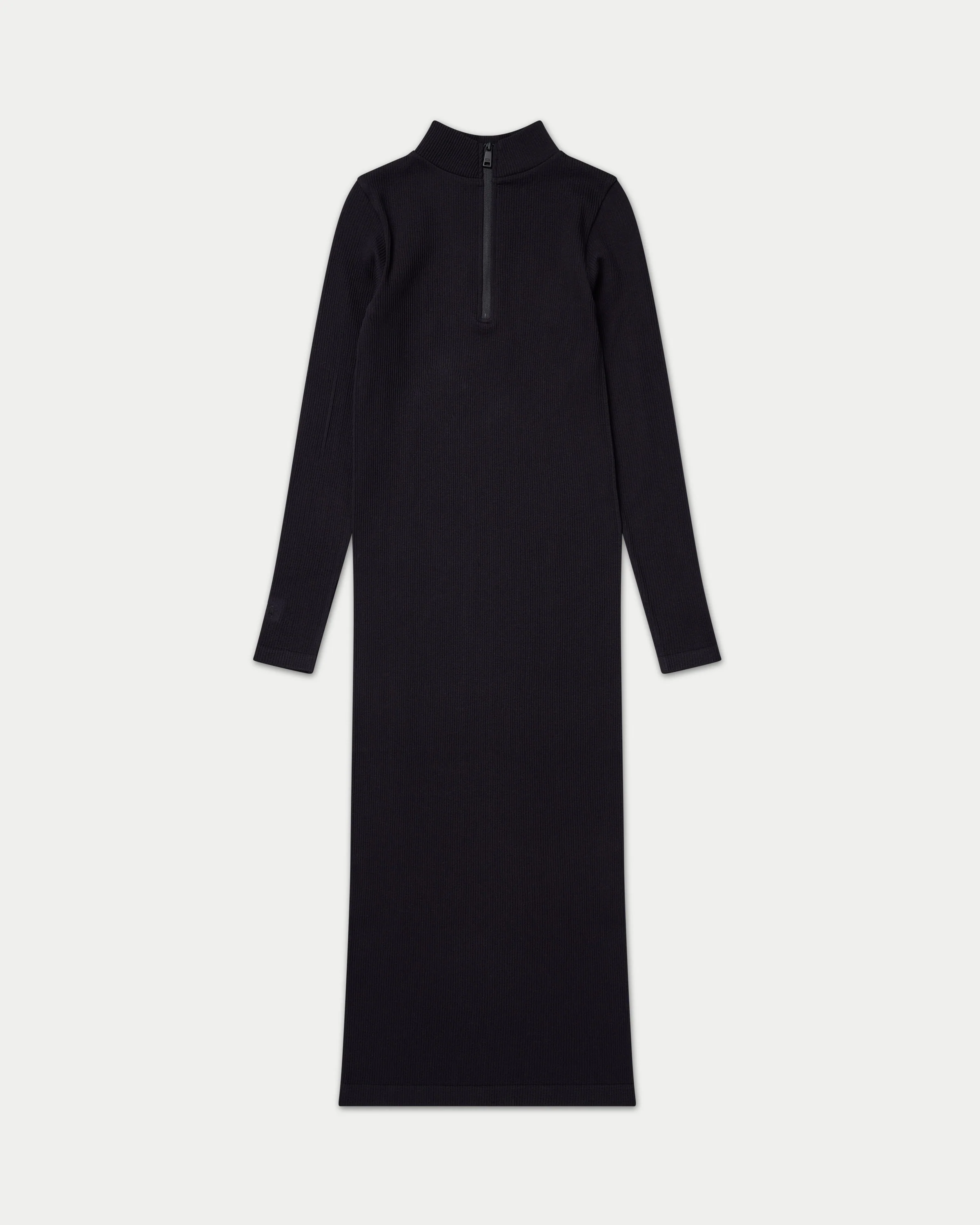 Womens Ribbed Base Long Sleeve Midi Dress - Image 7