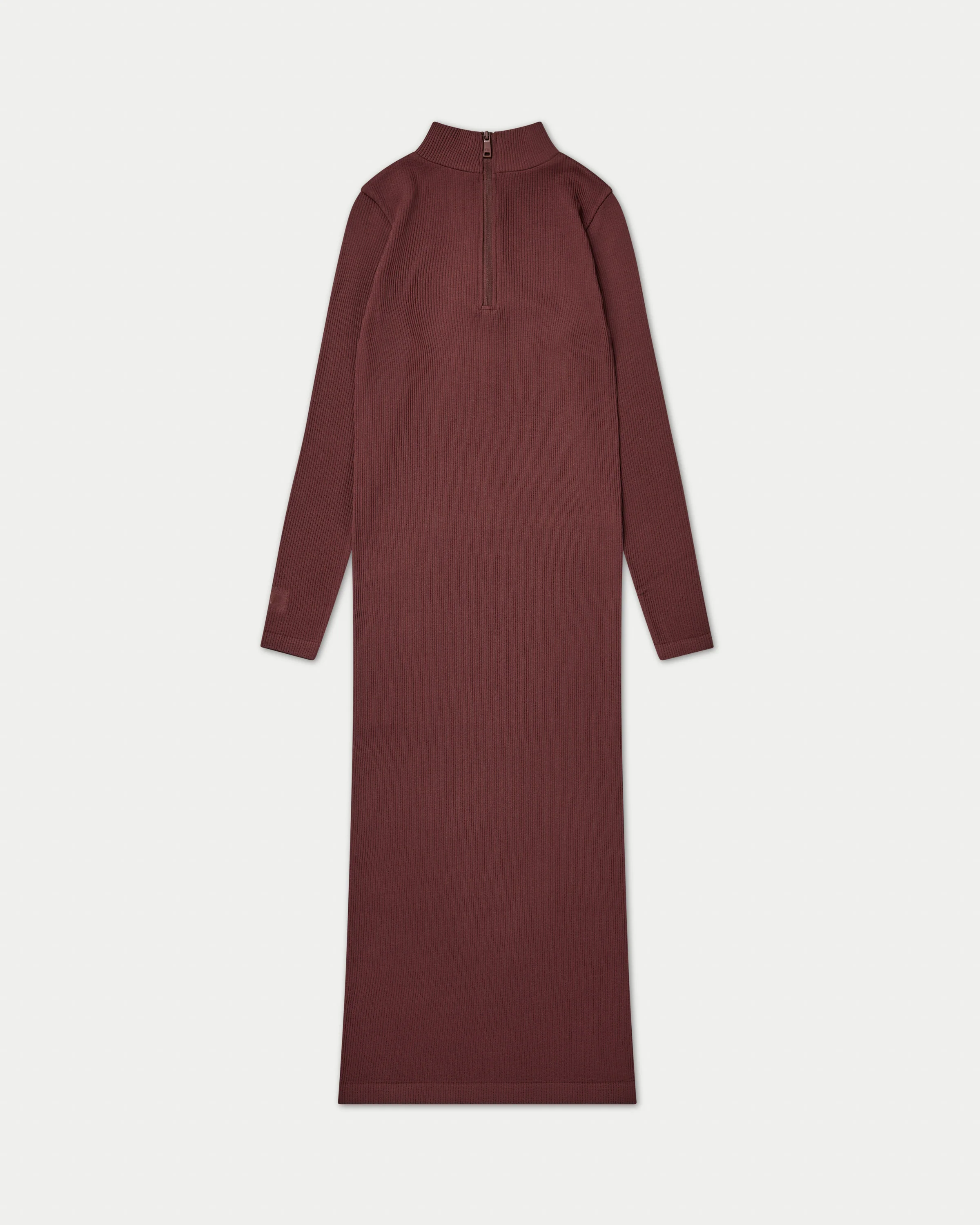 Womens Ribbed Base Long Sleeve Midi Dress - Image 7