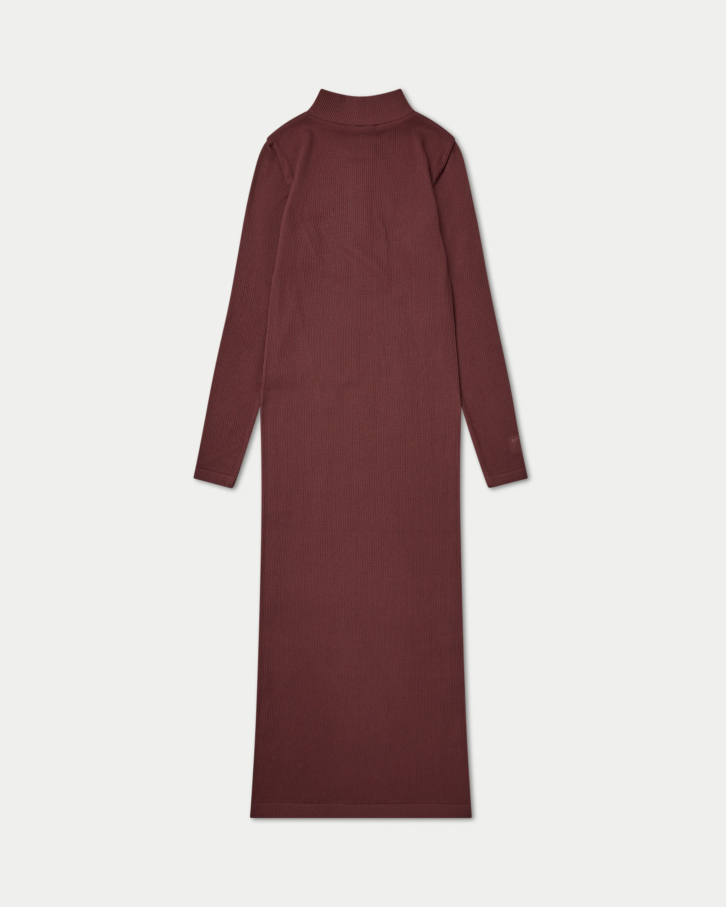 Womens Ribbed Base Long Sleeve Midi Dress - Image 8