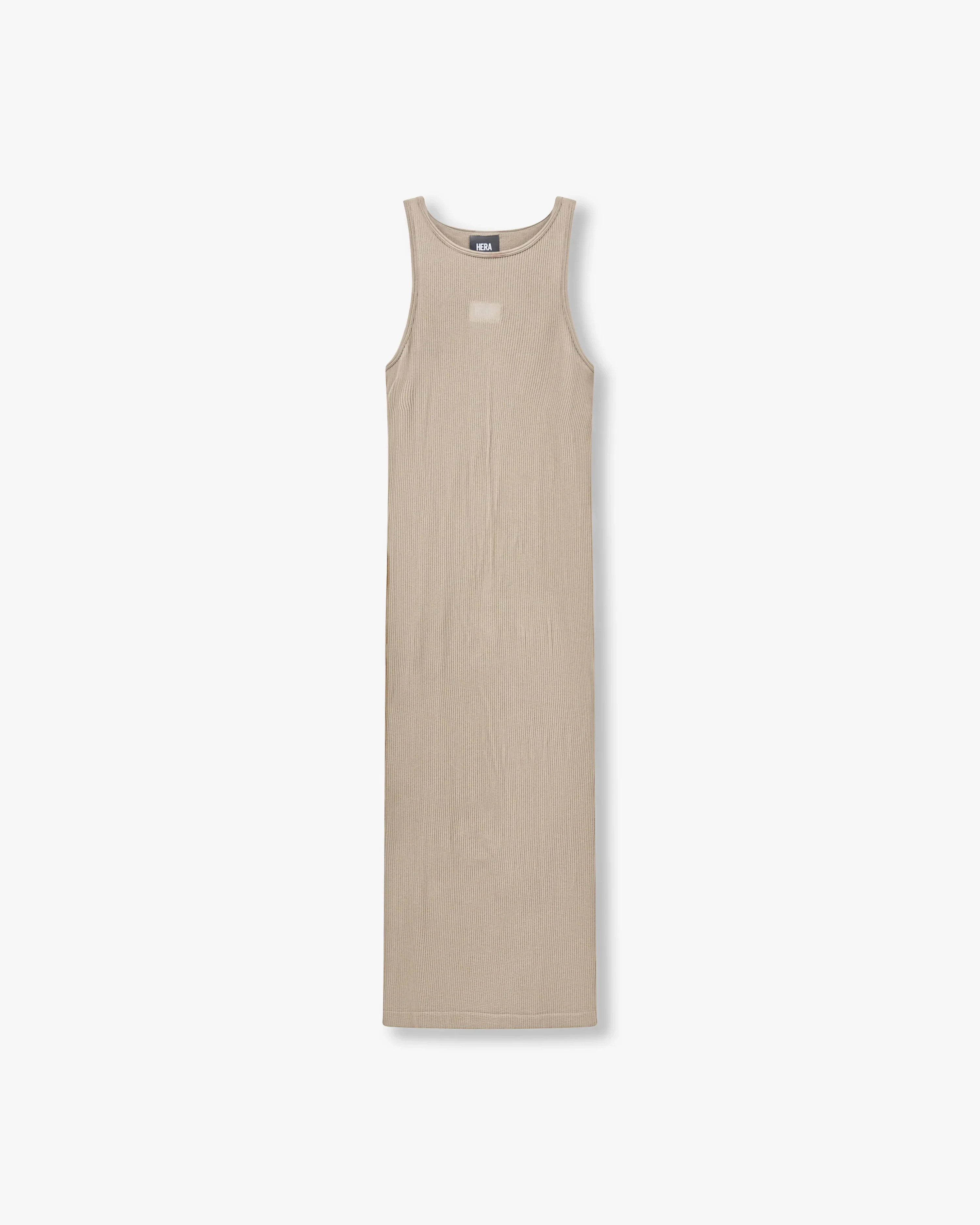 Womens Ribbed Base Racer Midi Dress - Image 7
