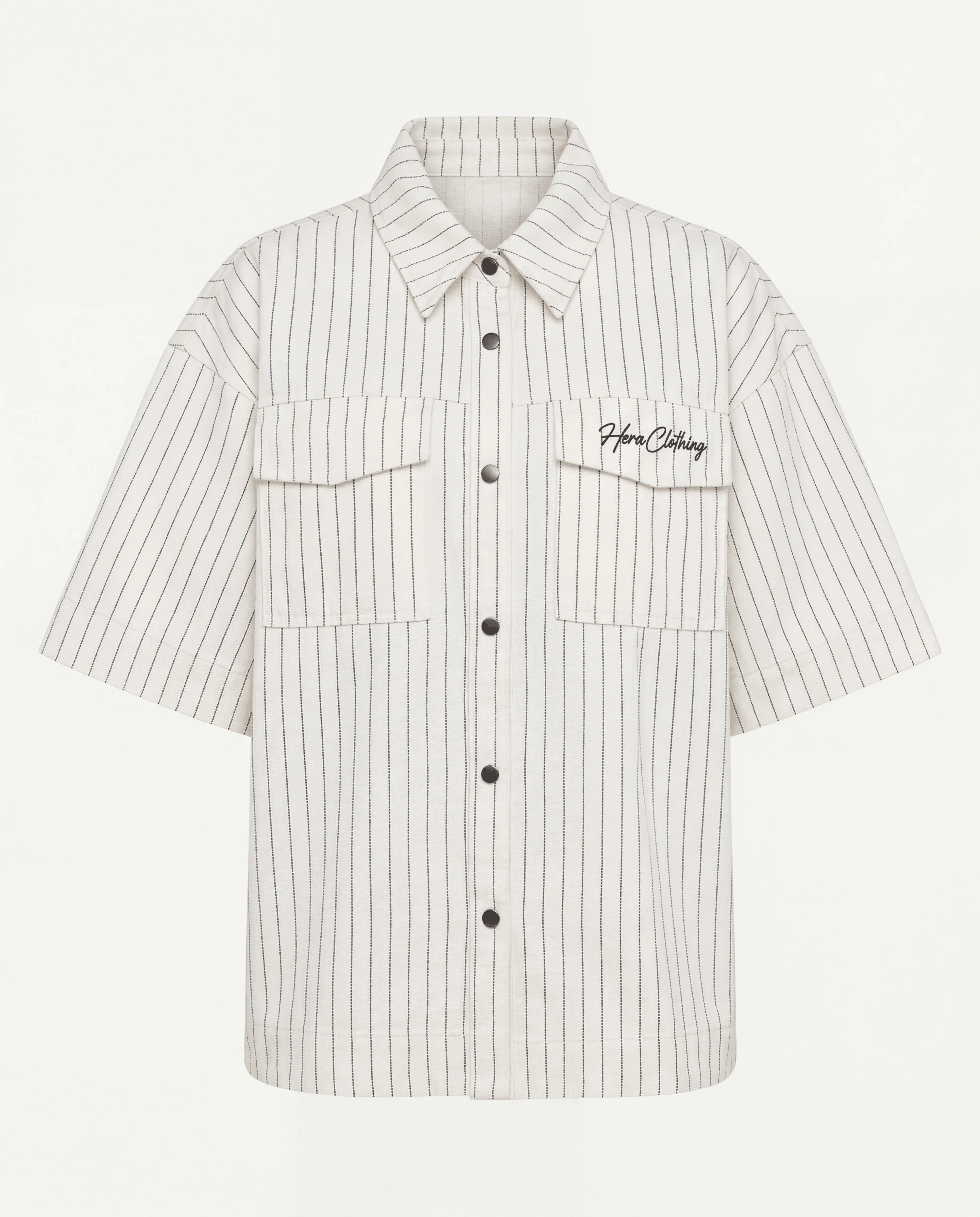 Womens Denim Short Sleeve Shirt - Image 9