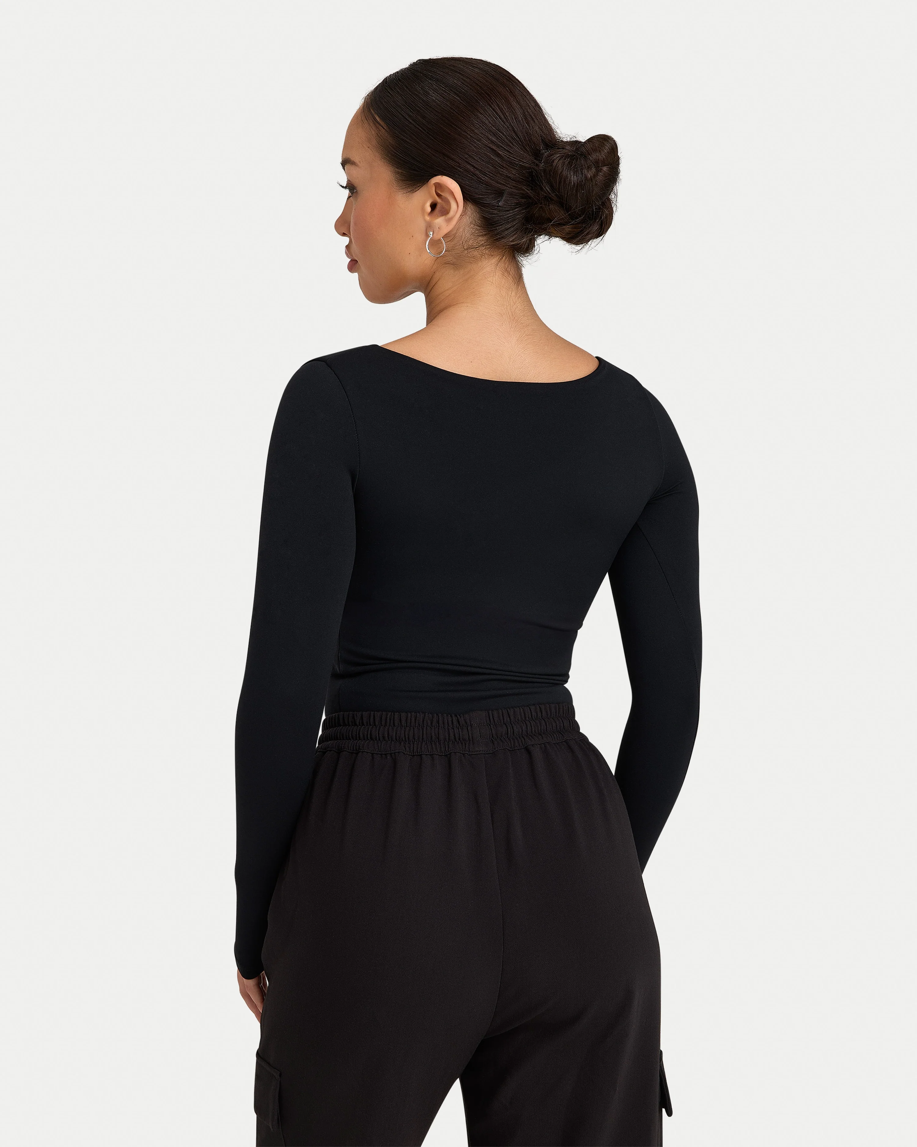 Womens Essential Dual Wear Long Sleeve Top - Image 3