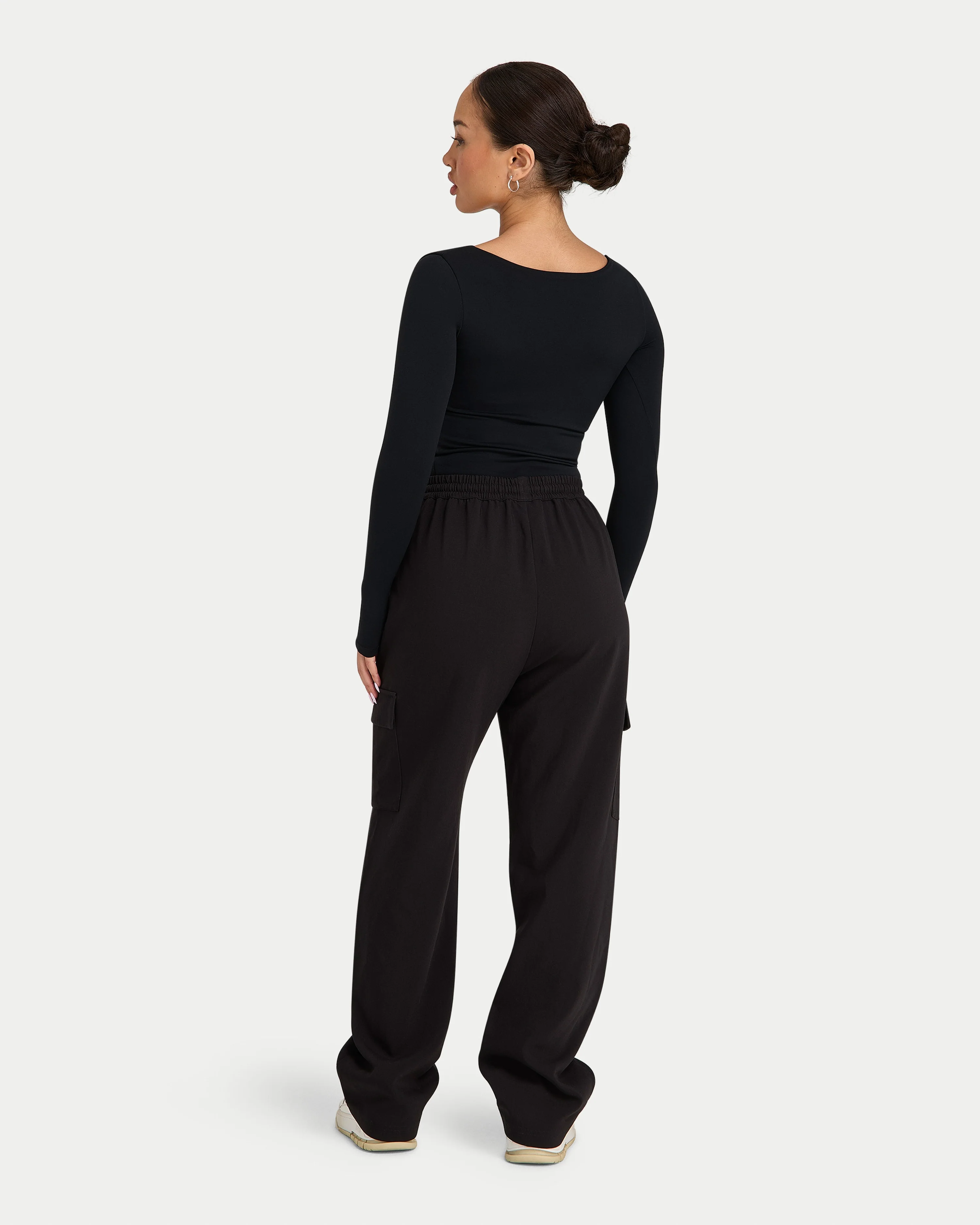 Womens Essential Dual Wear Long Sleeve Top - Image 7