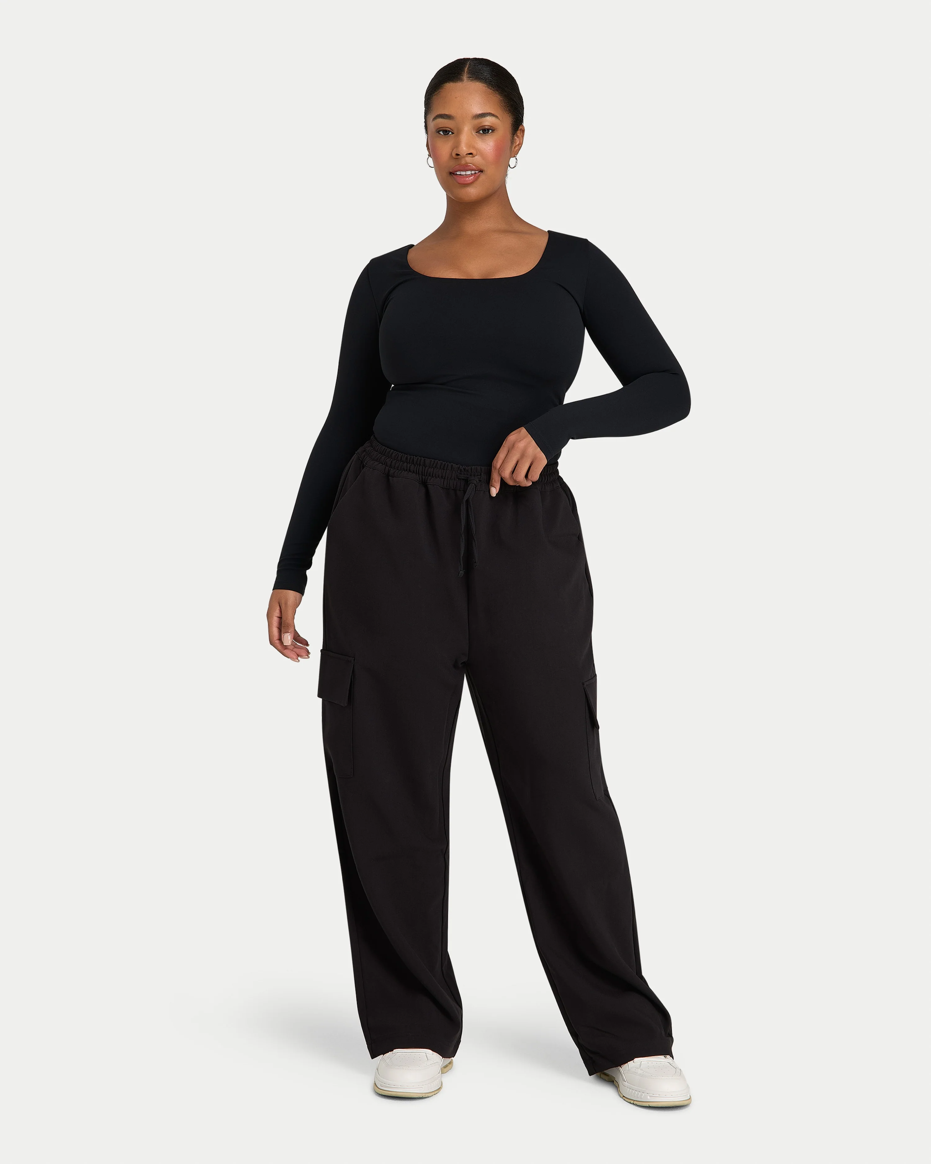 Womens Essential Dual Wear Long Sleeve Top - Image 8
