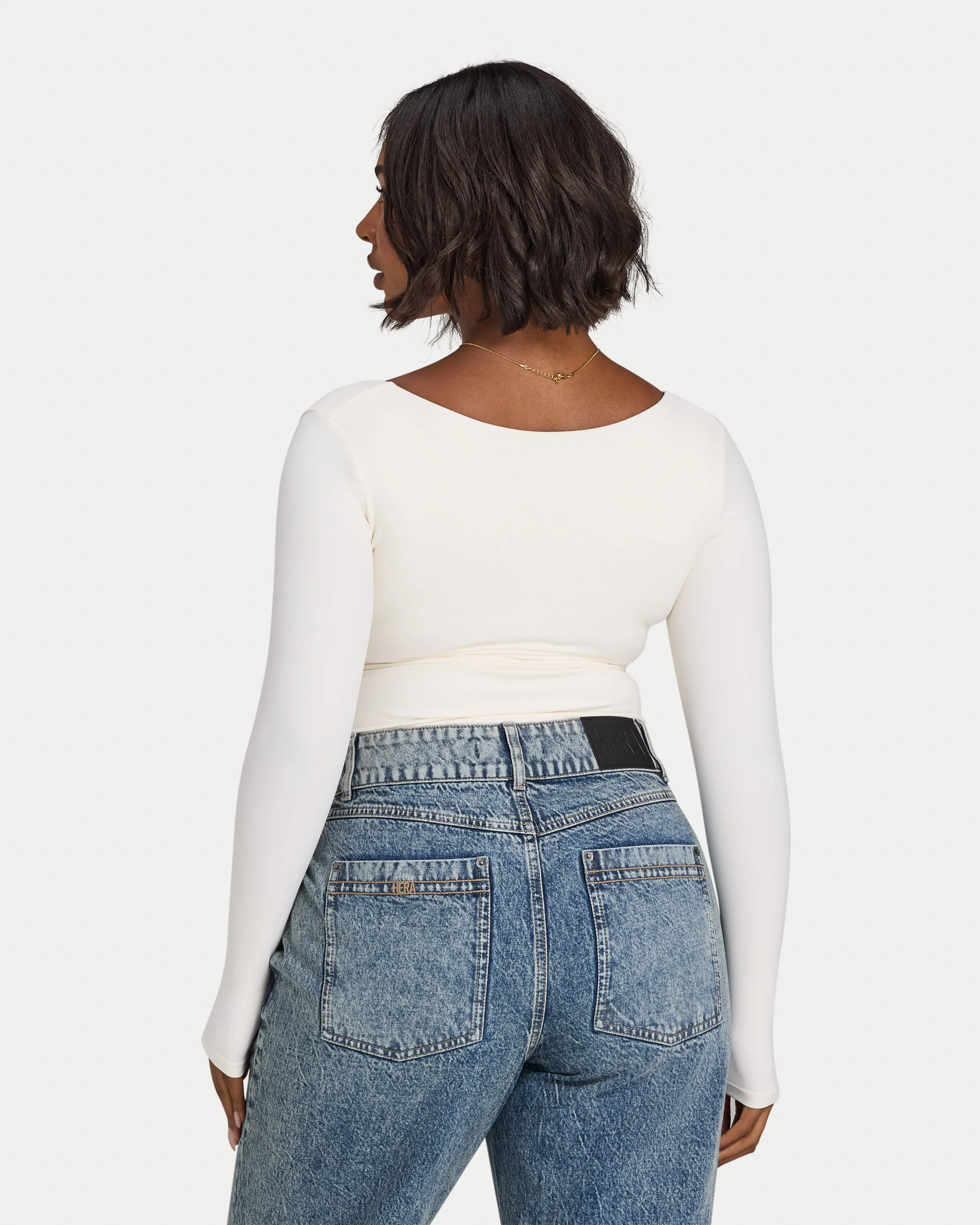 Womens Essential Dual Wear Long Sleeve Top - Image 3