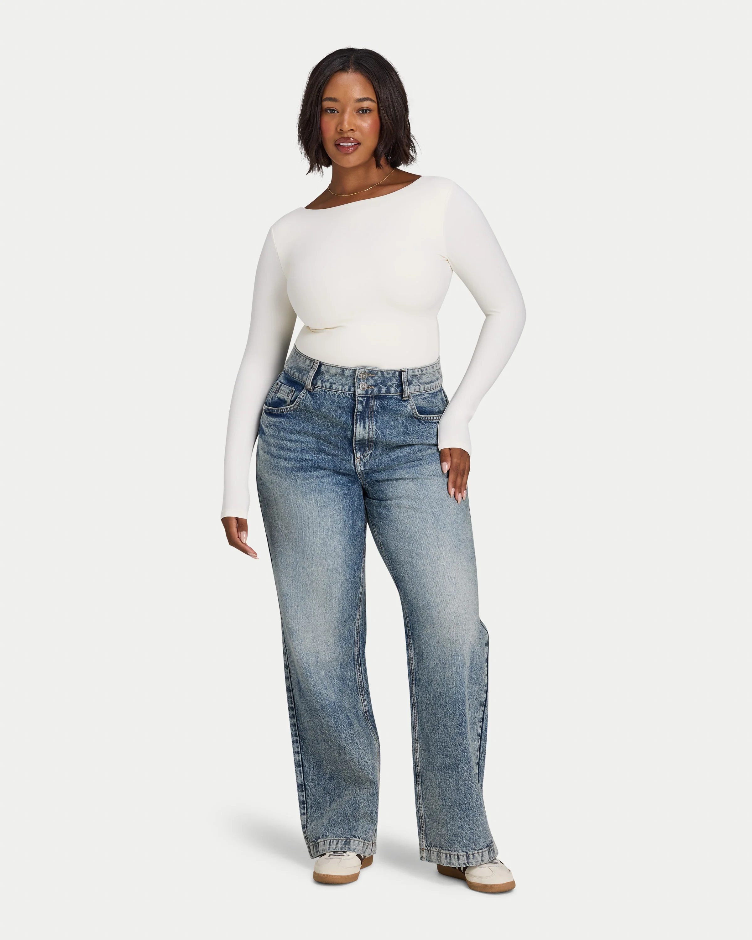 Womens Essential Dual Wear Long Sleeve Top - Image 4