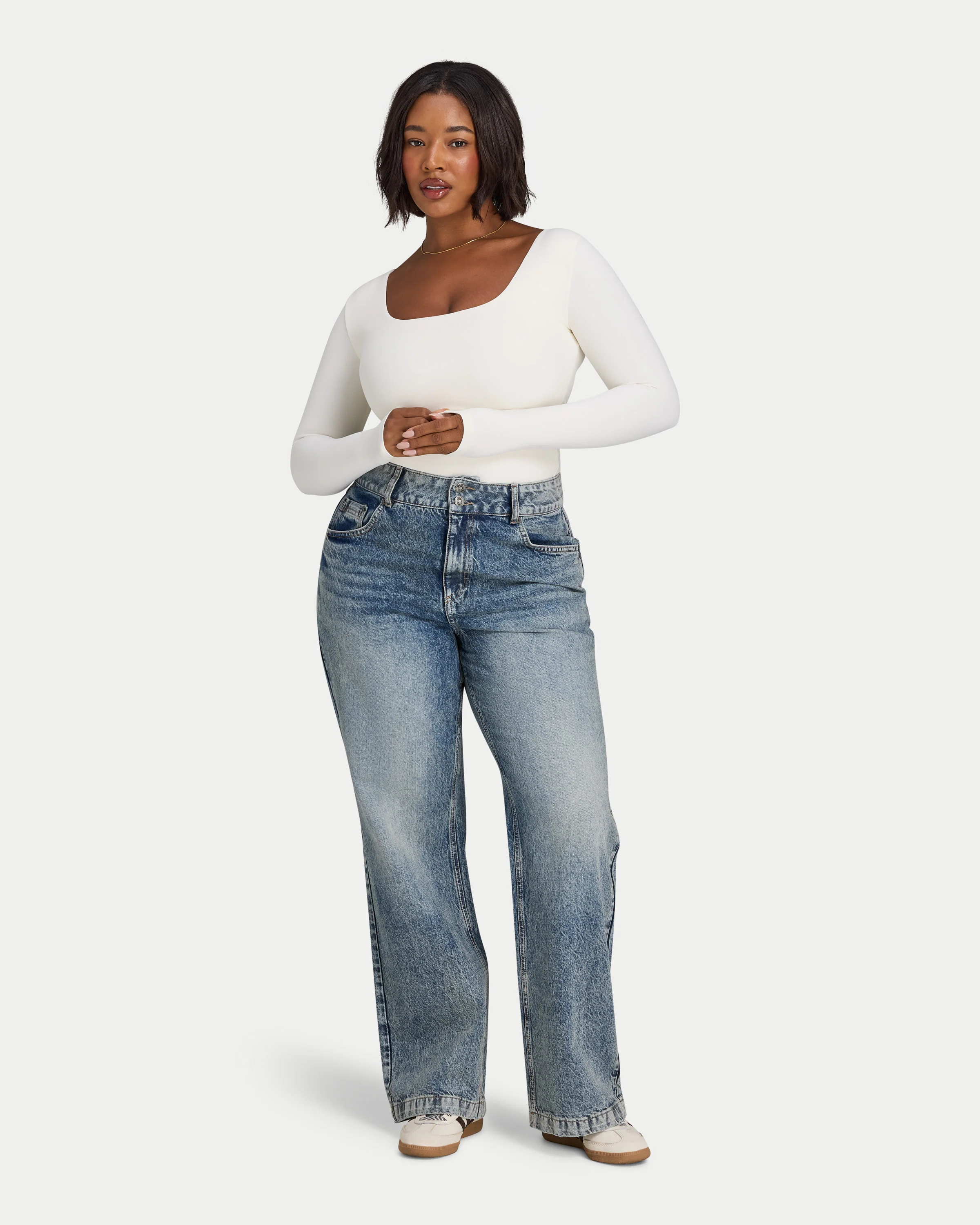 Womens Essential Dual Wear Long Sleeve Top - Image 5