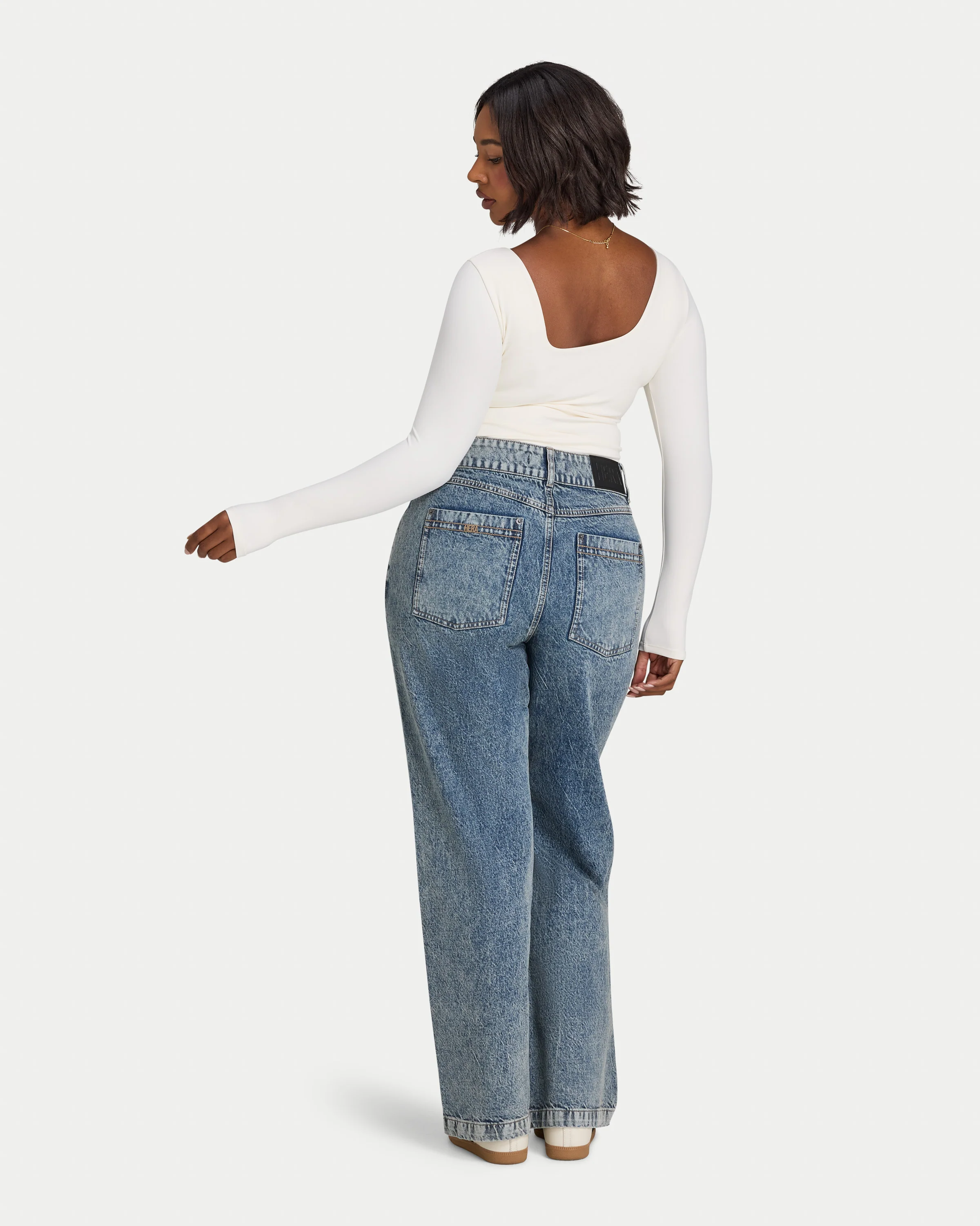 Womens Essential Dual Wear Long Sleeve Top - Image 7