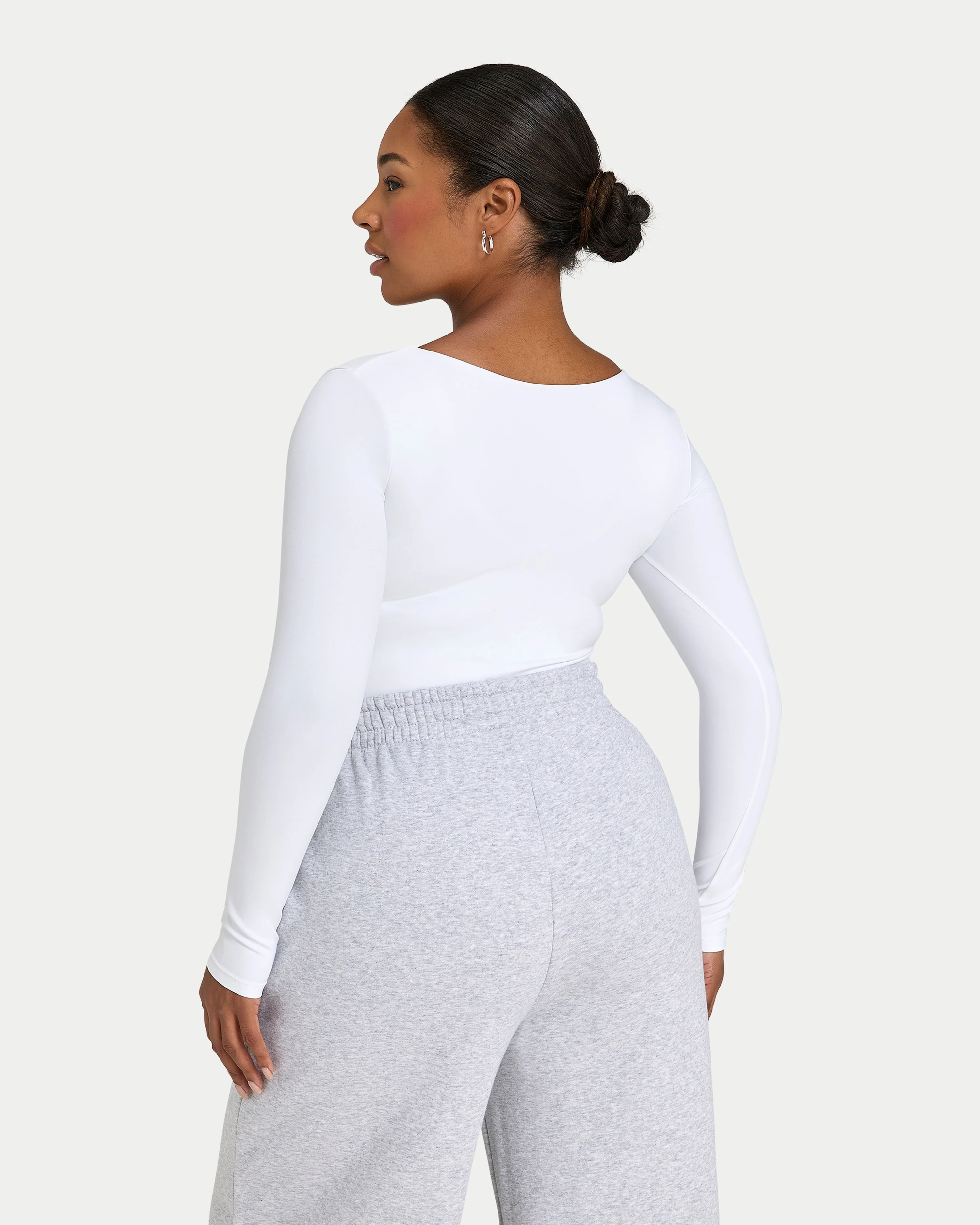Womens Essential Dual Wear Long Sleeve Top - Image 3