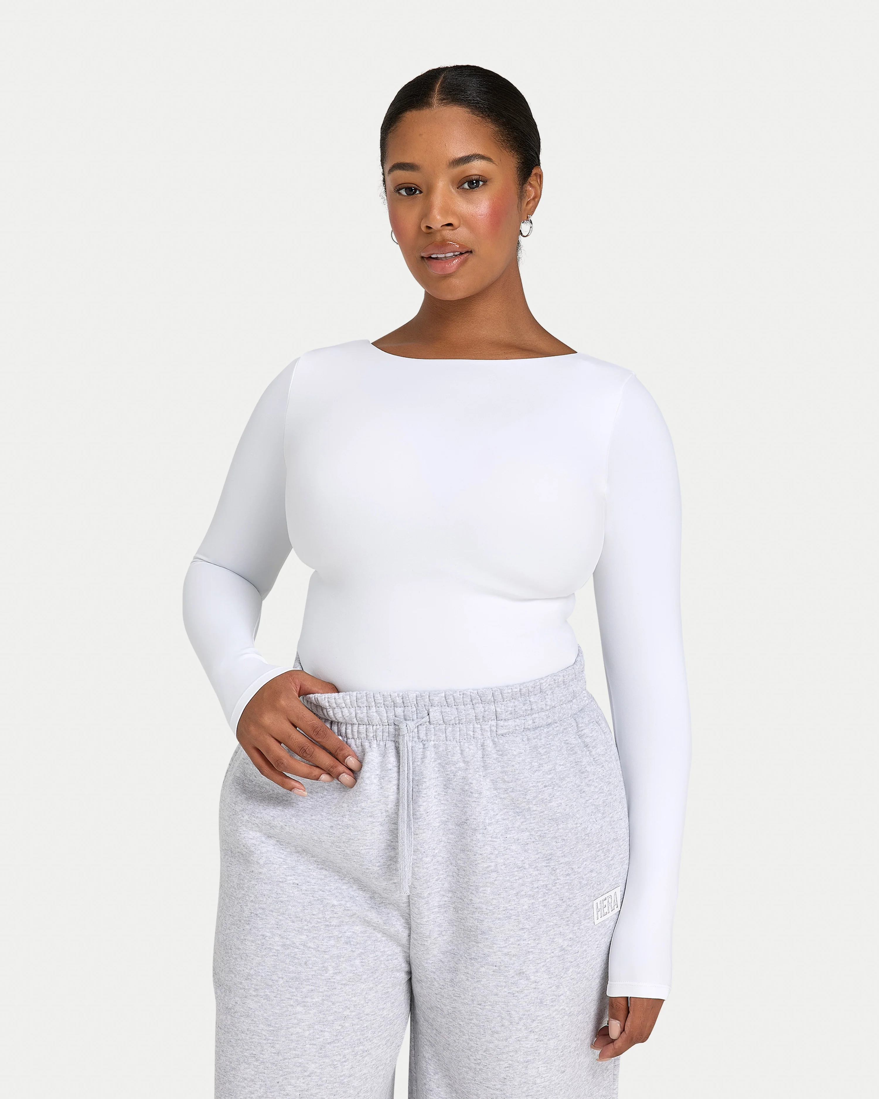 Womens Essential Dual Wear Long Sleeve Top - Image 5